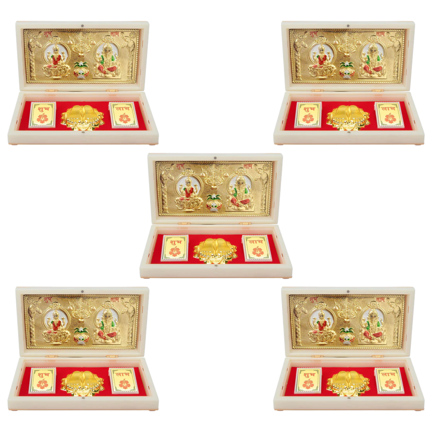 Laxmi Ganpati with Kalashwith Charan Paduka