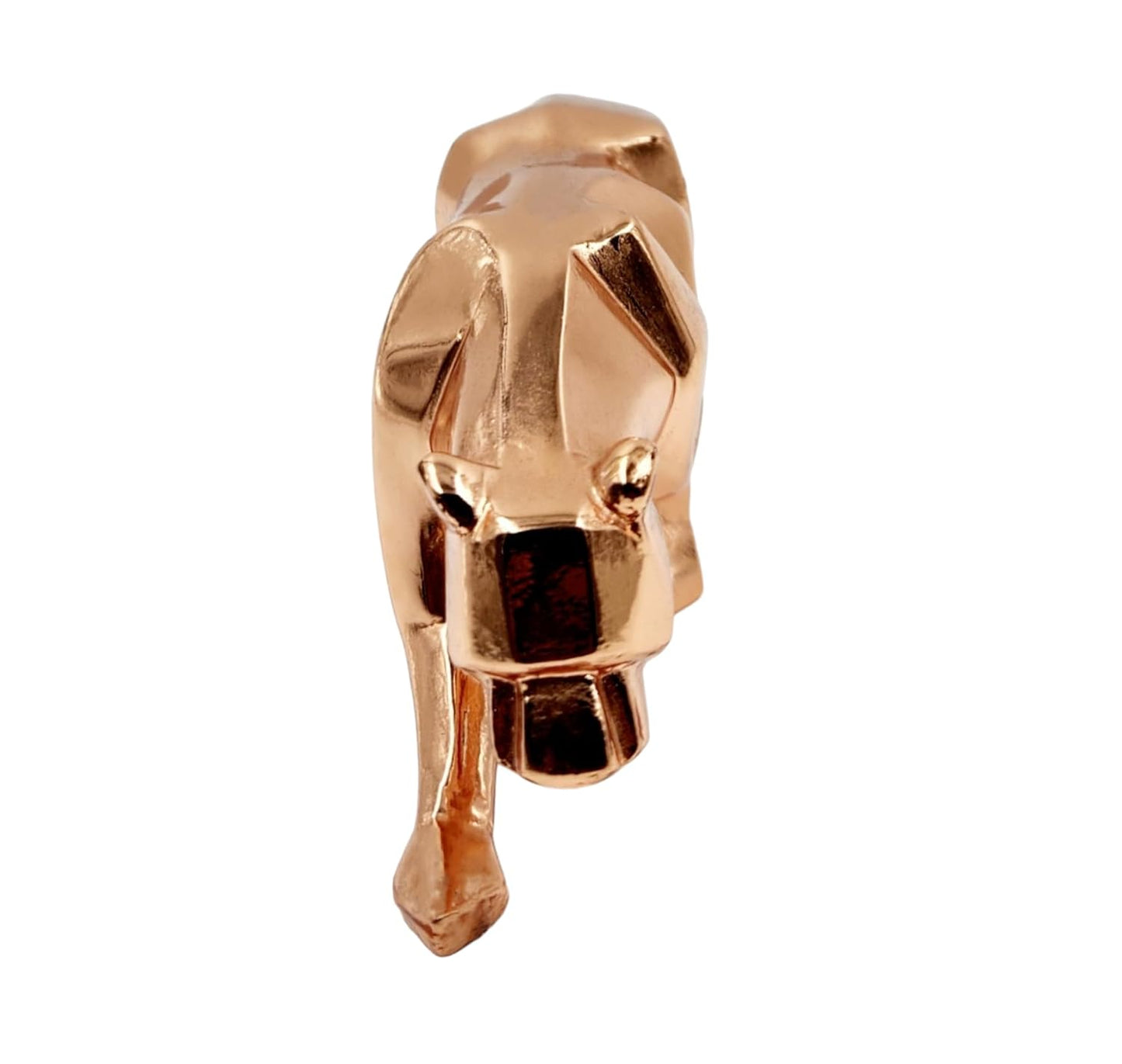 Rose Gold Finish Panther Statue, Panther Statuettes Home Decor,Showpiece Animal Figurines