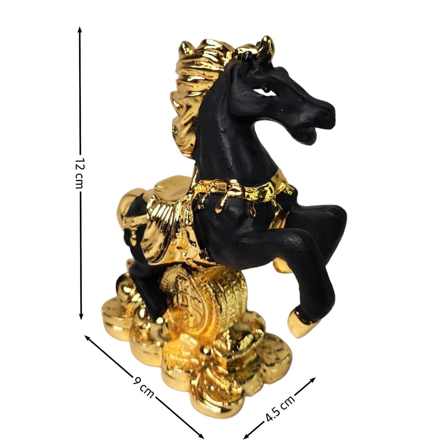 Gold Plated Lucky Running Horse Vastu Feng Shui