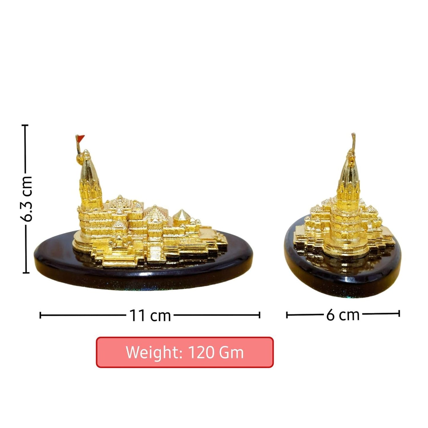 Ram Mandir Ayodhya 3D Model with Base