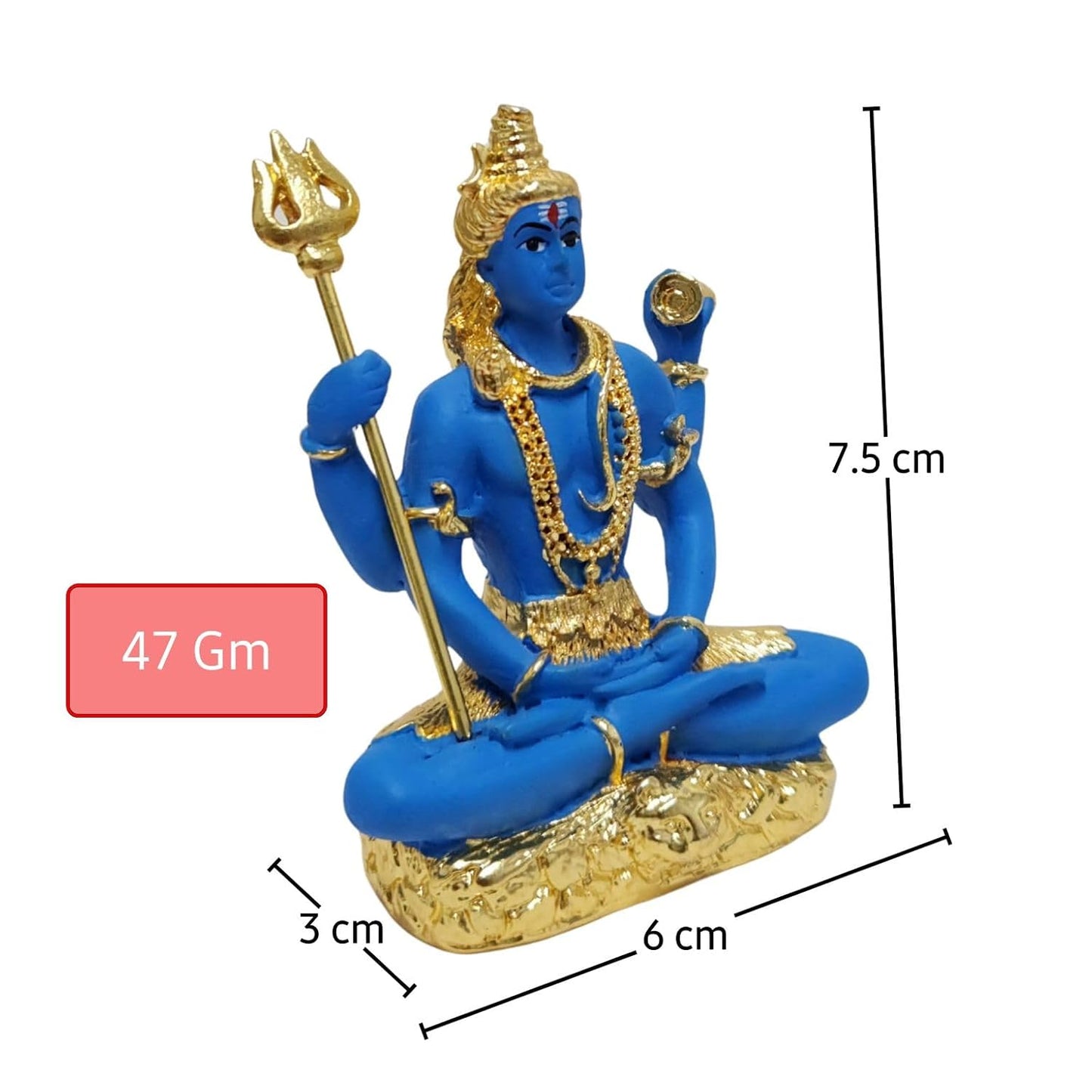 Gold Plated Lord Shiva Idol