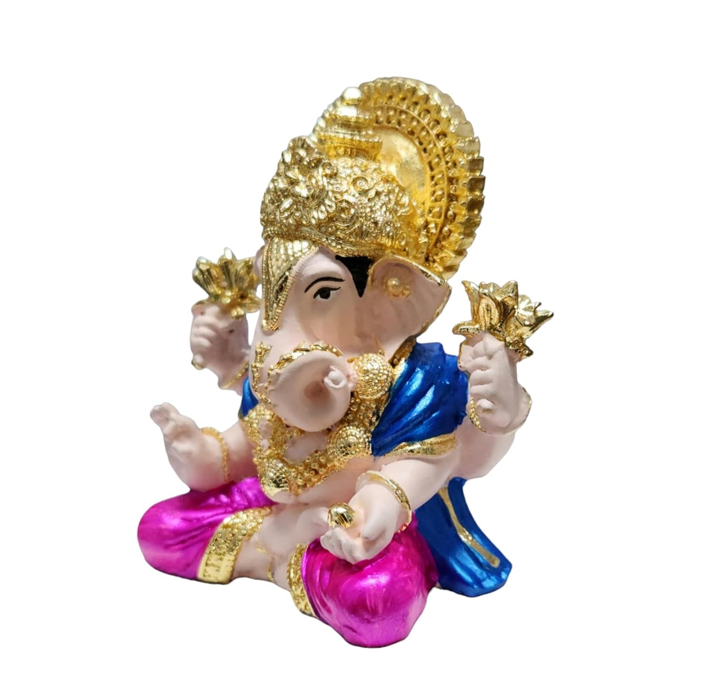 Gold Plated Dagdusheth Ganesha Idol