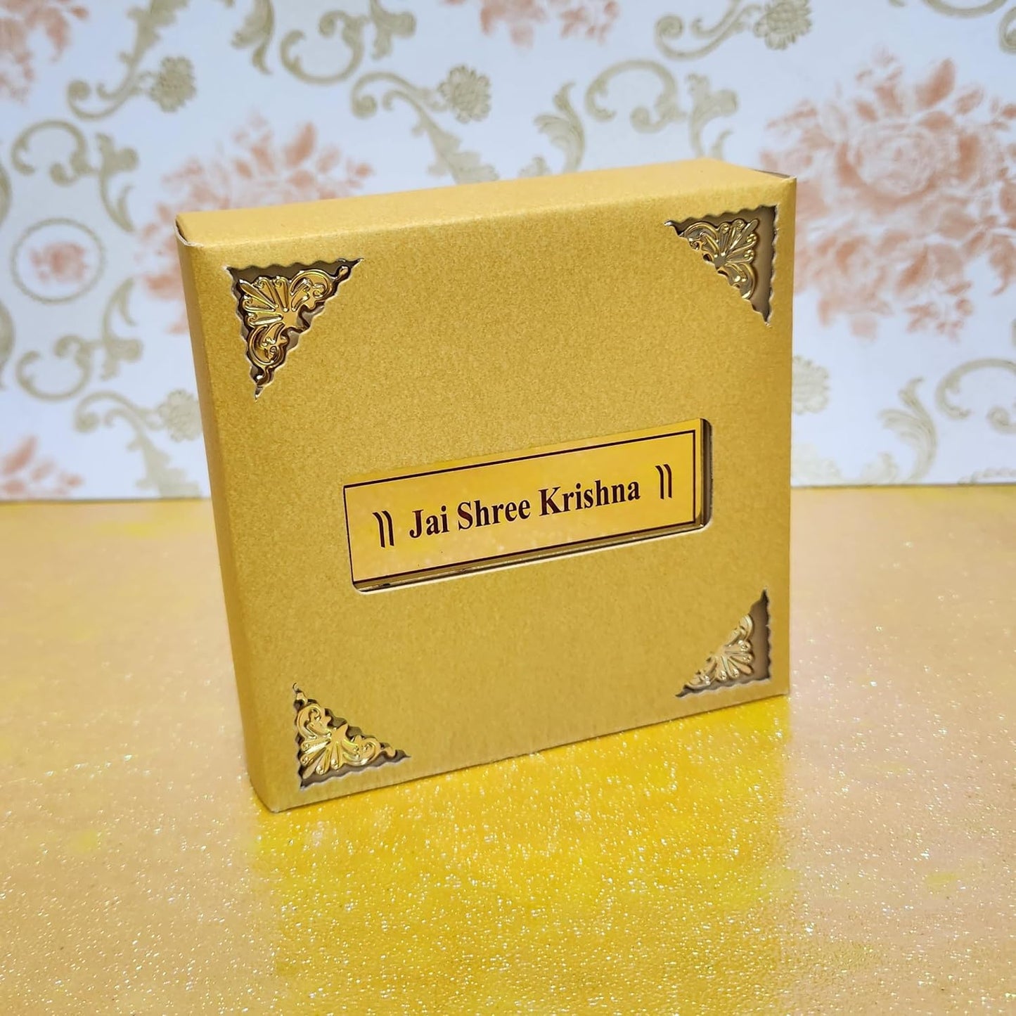 Radha Krishna with Charan Paduka