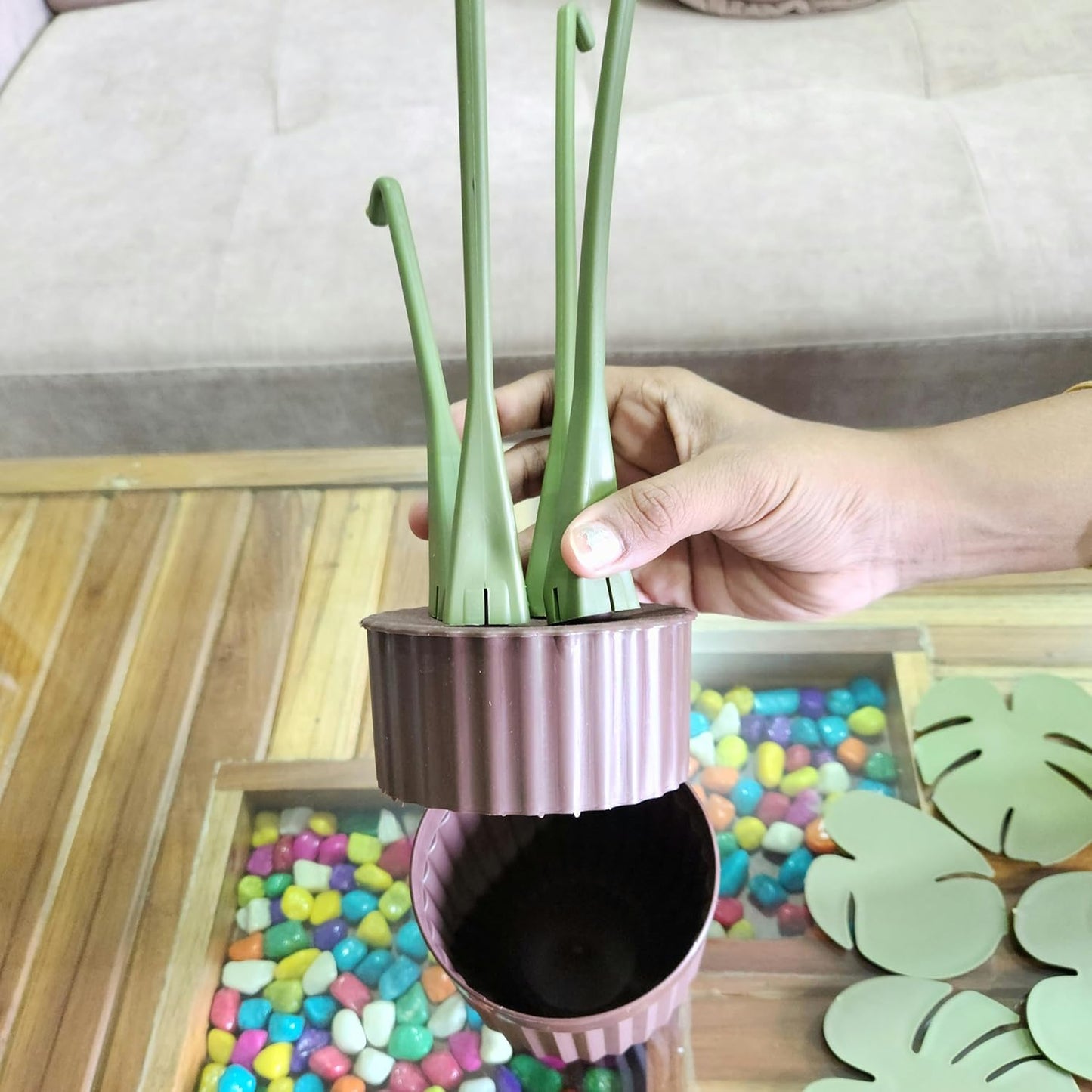 Leaf Coaster Set | Magnetic Coaster Plant Holder