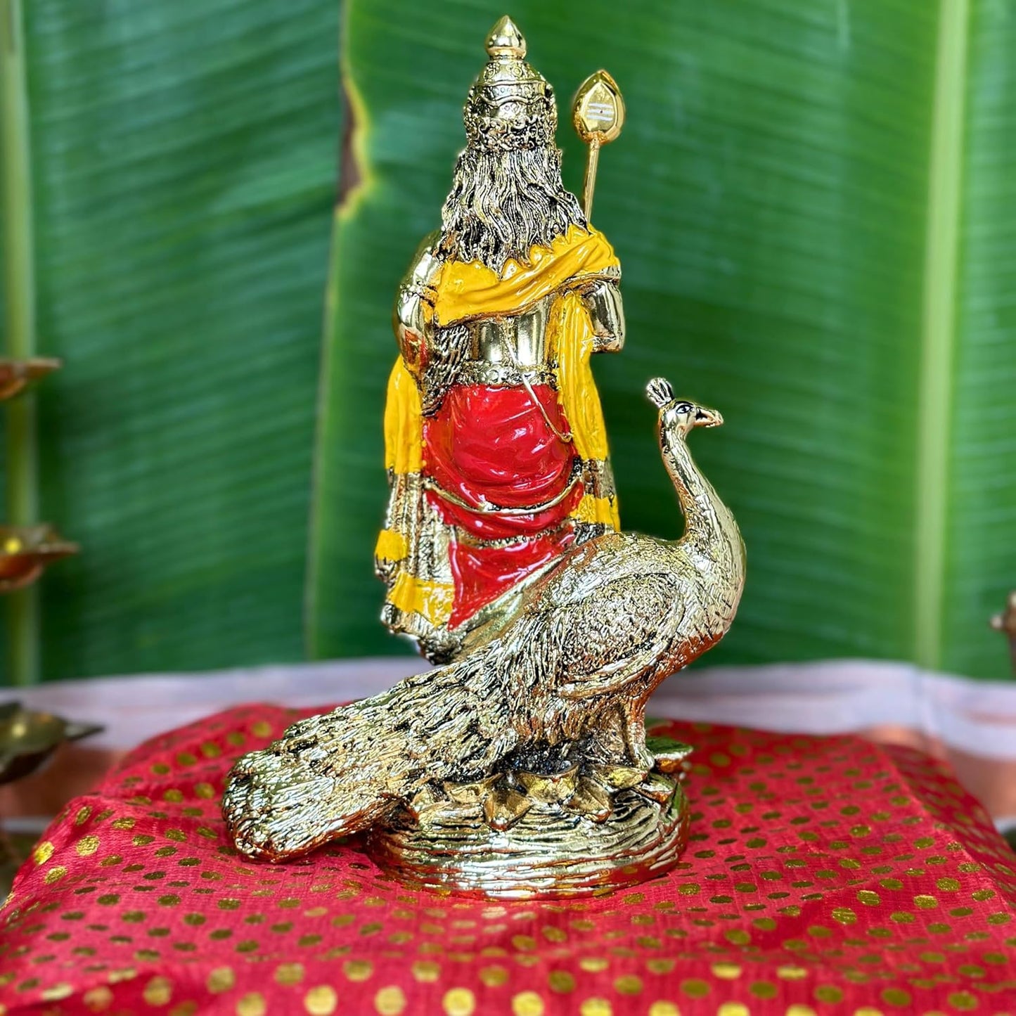 Gold Plated Murugan Idol/Karthikeyan Idol