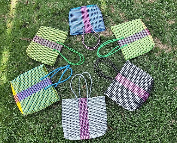 Handmade Multipurpose Tote Bag (Koodai)(Green Purple)