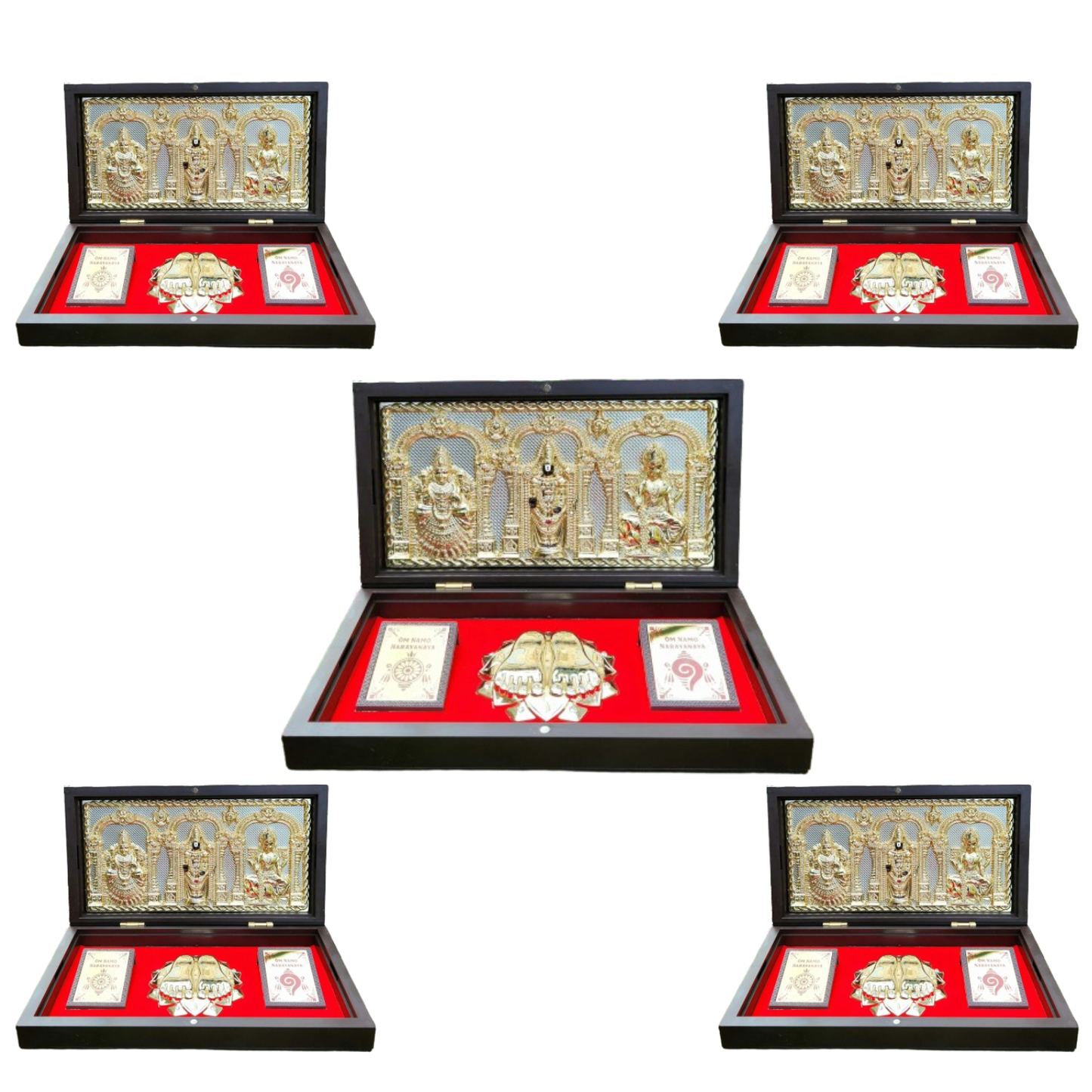 Tirupati Balaji and Padmavathi Lakshmi With Charan Paduka