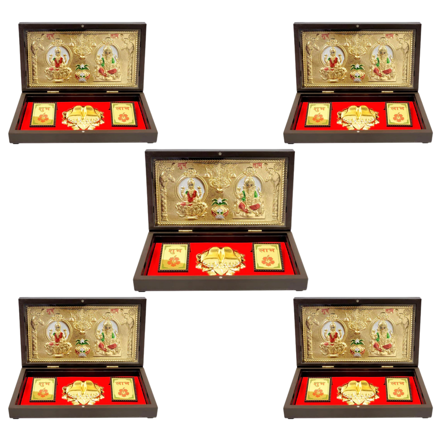 Laxmi Ganpati with Kalash with Charan Paduka