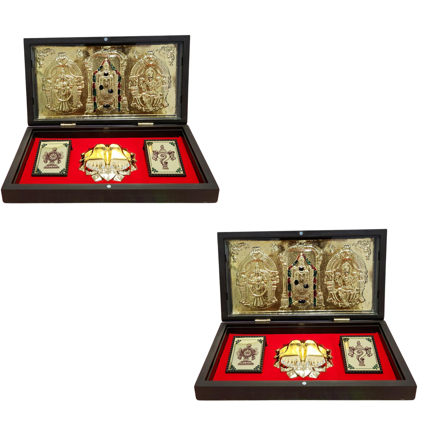 Tirupati Balaji and Padmavathi Lakshmi With Charan Paduka