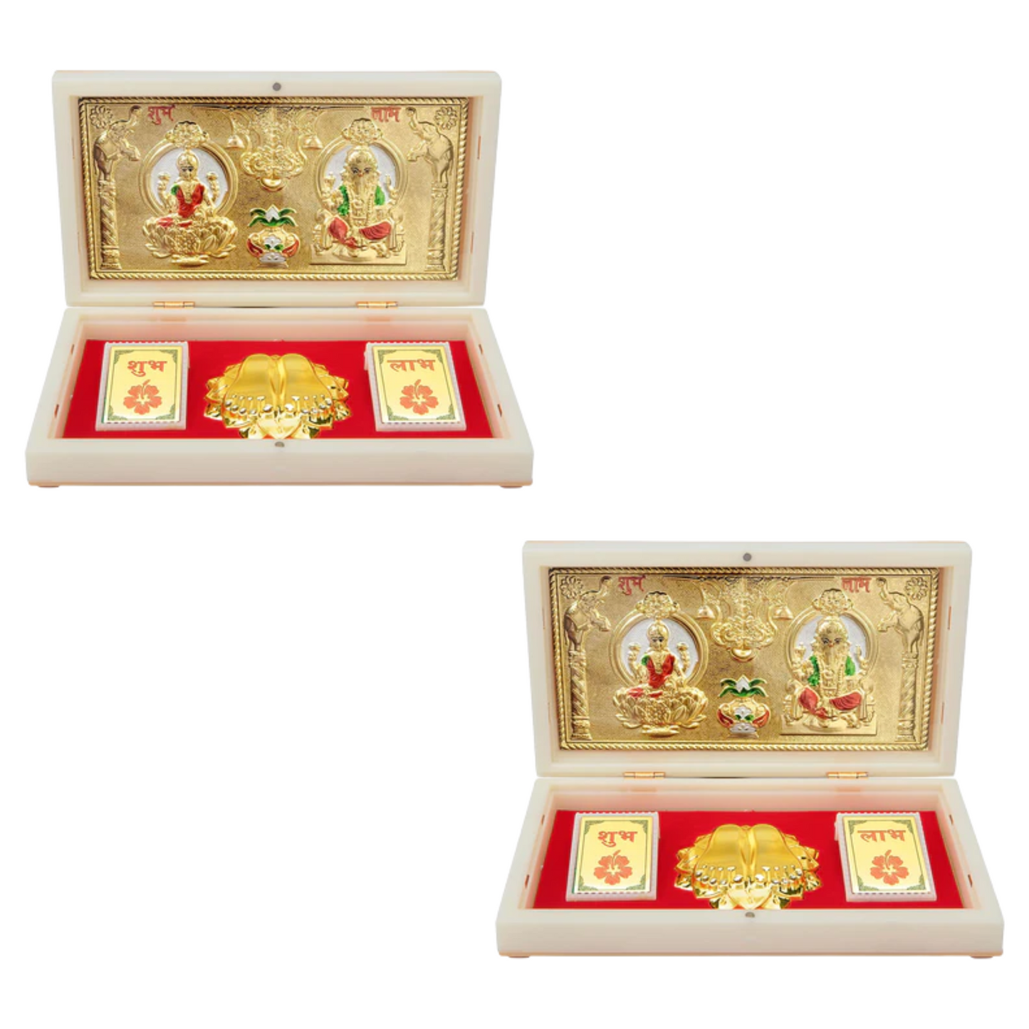 Laxmi Ganpati with Kalashwith Charan Paduka