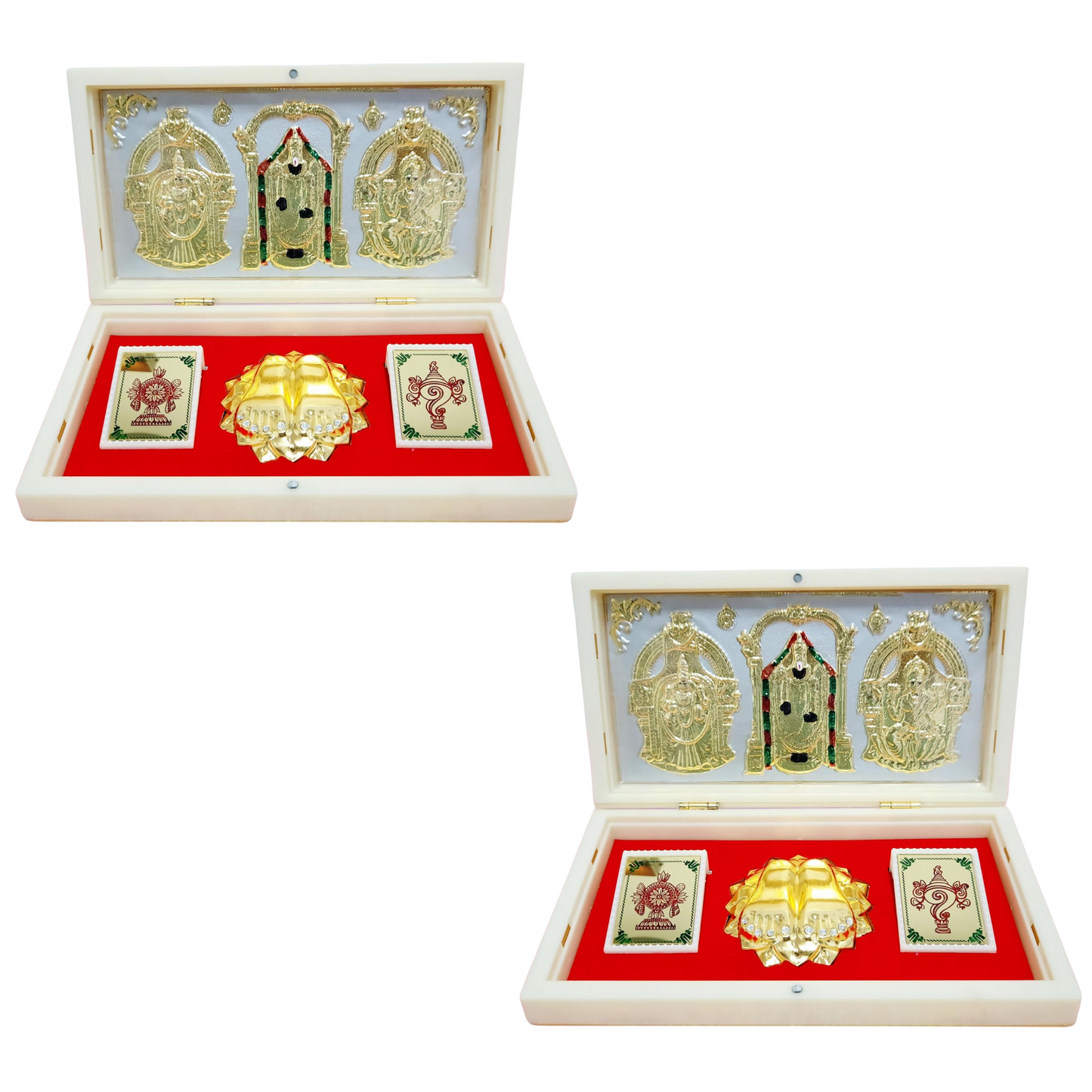 Tirupati Balaji and Padmavathi Lakshmi With Charan Paduka