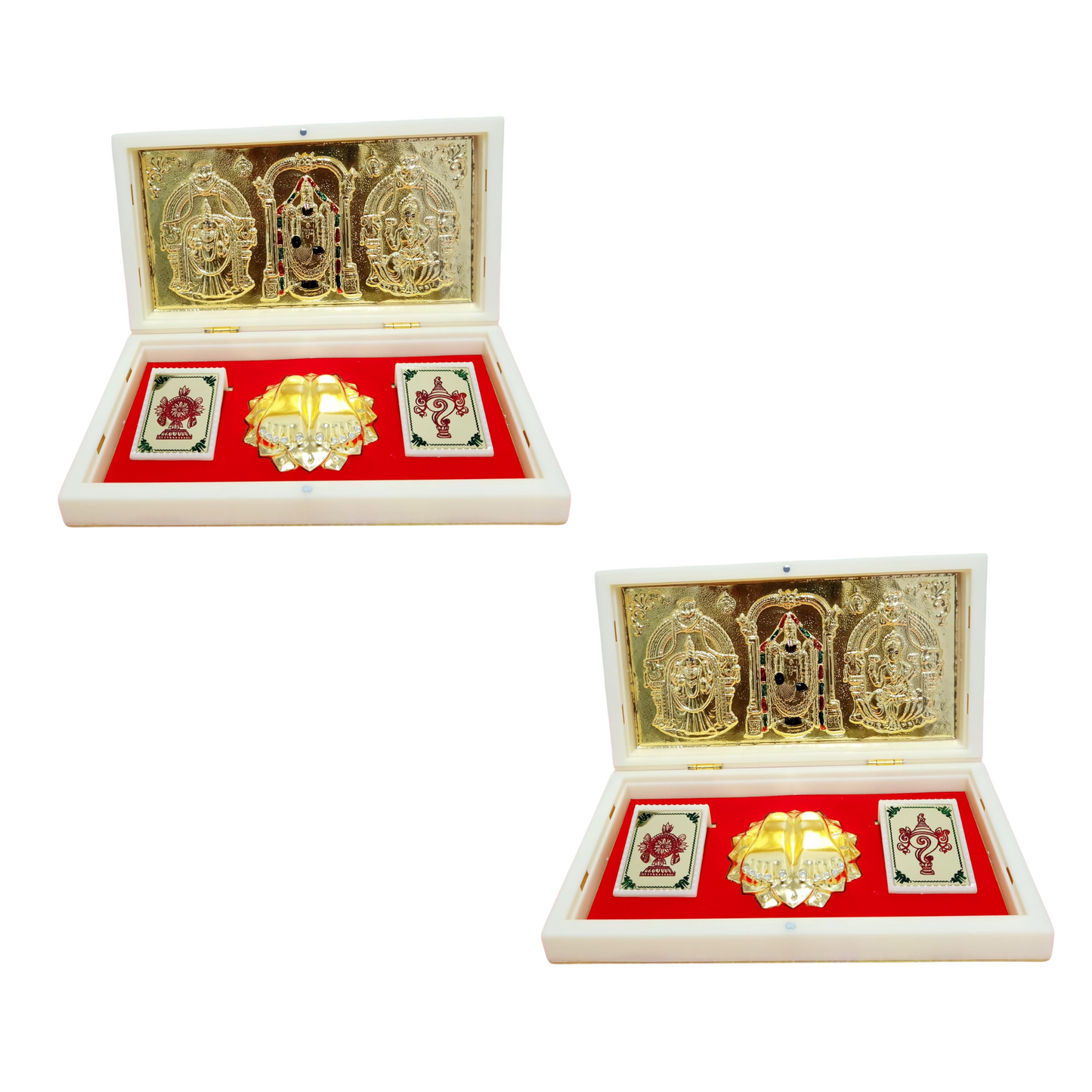 Tirupati Balaji and Padmavathi Lakshmi With Charan Paduka