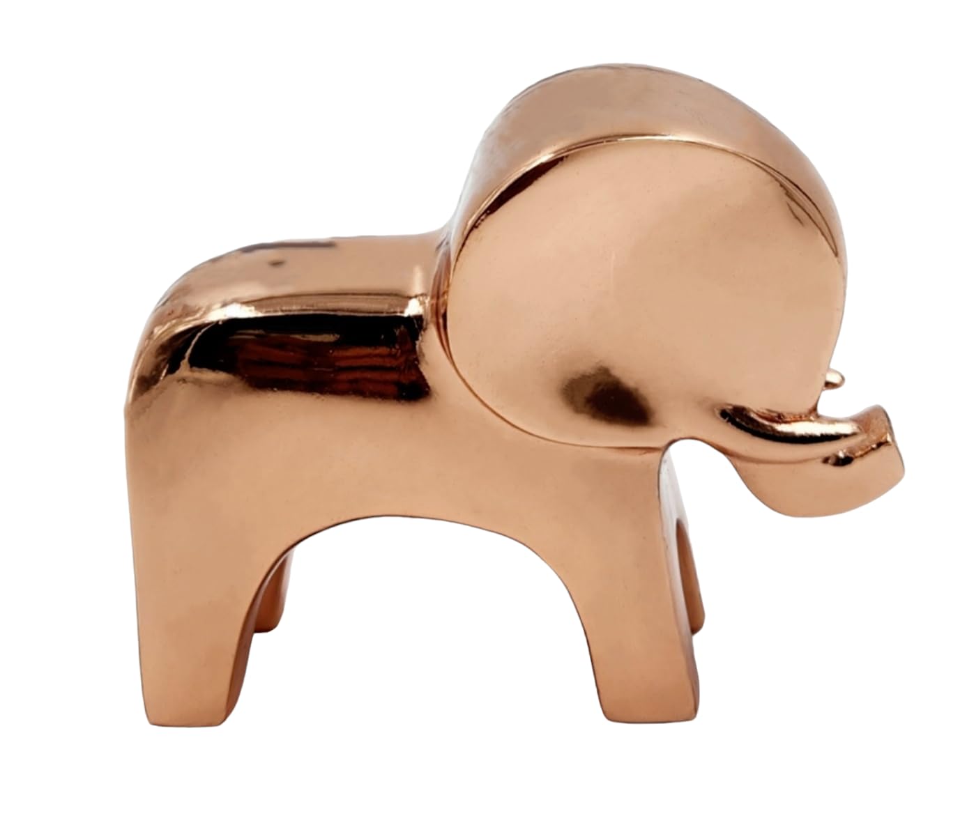 Rose Gold Finish Elephant Statue, Elephant Statuettes Home Decor,Showpiece Animal Figurines