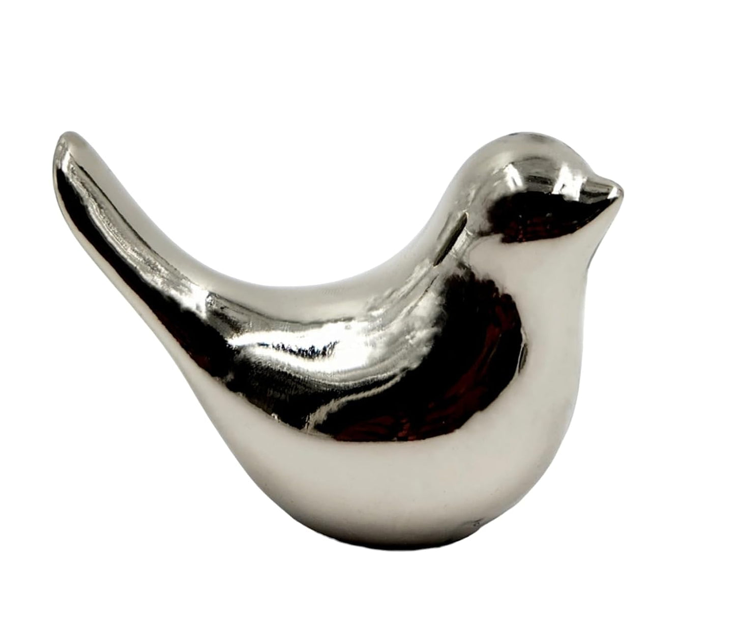 Steel Finish Sparrow Statue, Sparrow Statuettes Home Decor,Showpiece Animal Figurines