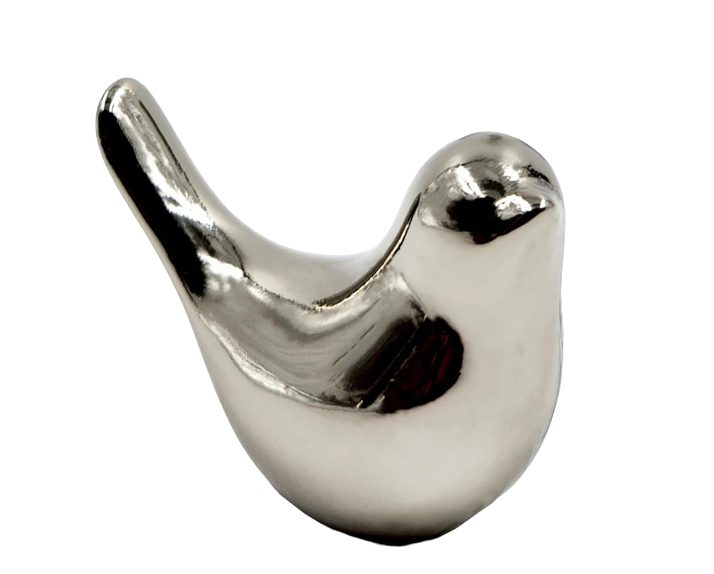 Steel Finish Sparrow Statue, Sparrow Statuettes Home Decor,Showpiece Animal Figurines