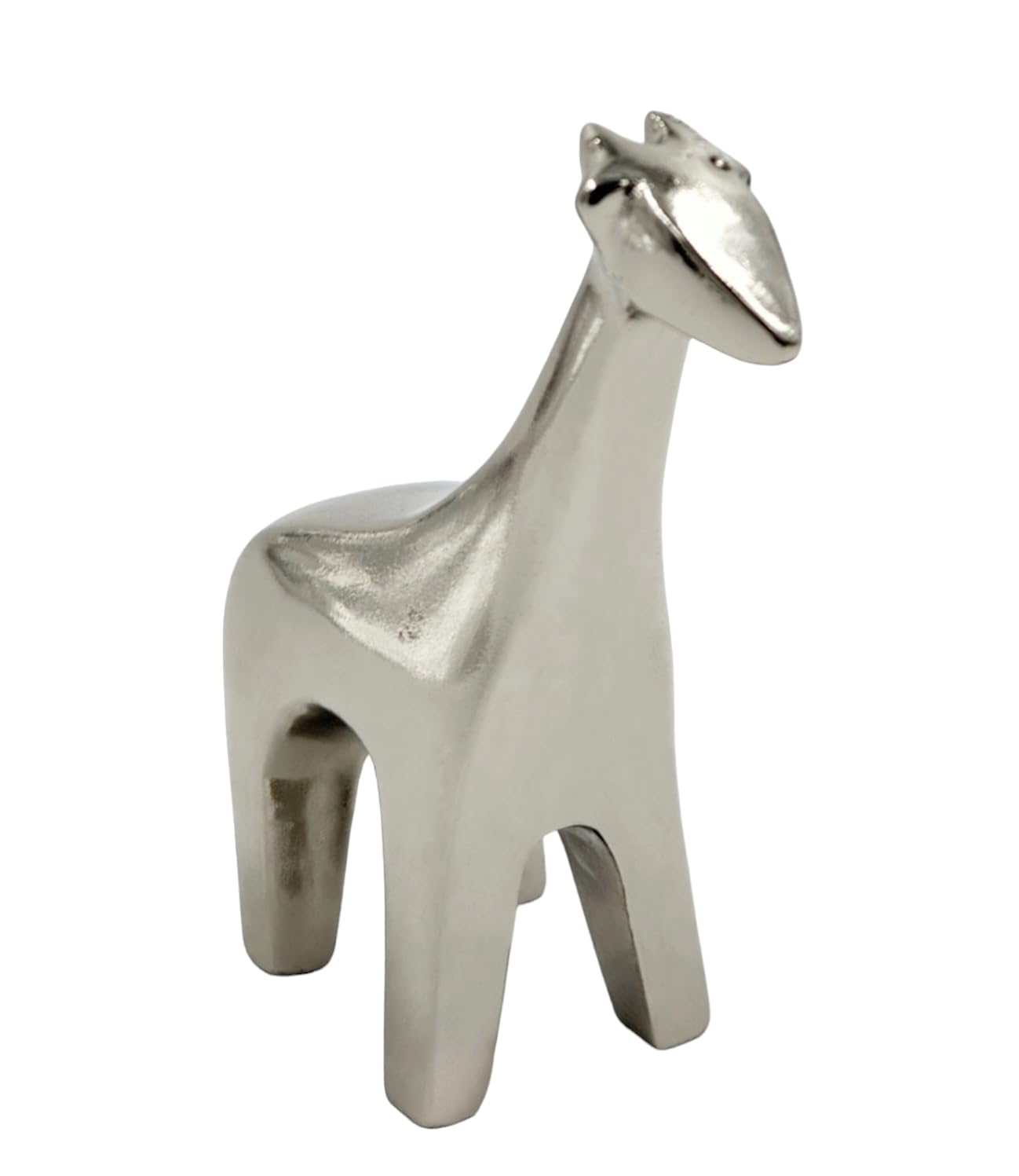 Steel Finish Giraffe Statue, Giraffe Statuettes Home Decor,Showpiece Animal Figurines