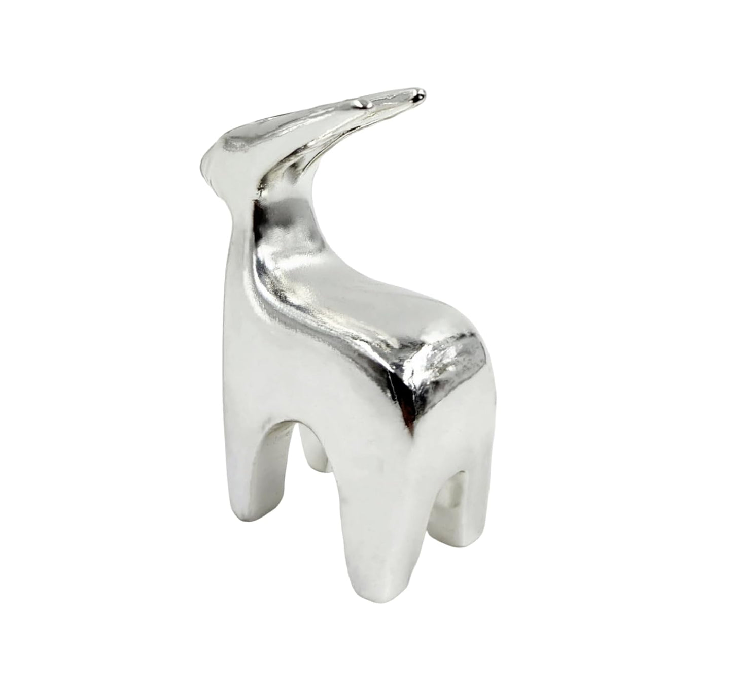 Pure Silver Plated Resin Deer Statue, Deer Statuettes Home Decor,Showpiece Animal Figurines Hiran