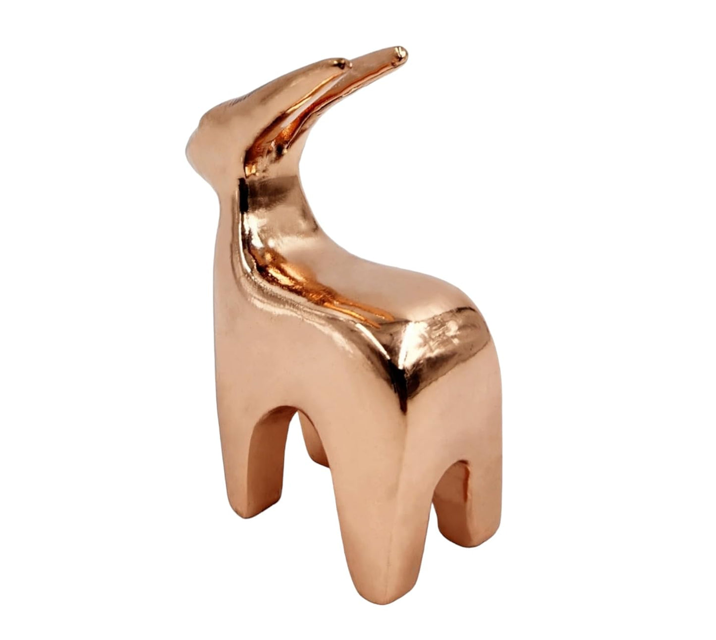 Rose Gold Finish Deer Statue, Deer Statuettes Home Decor,Showpiece Animal Figurines Hiran