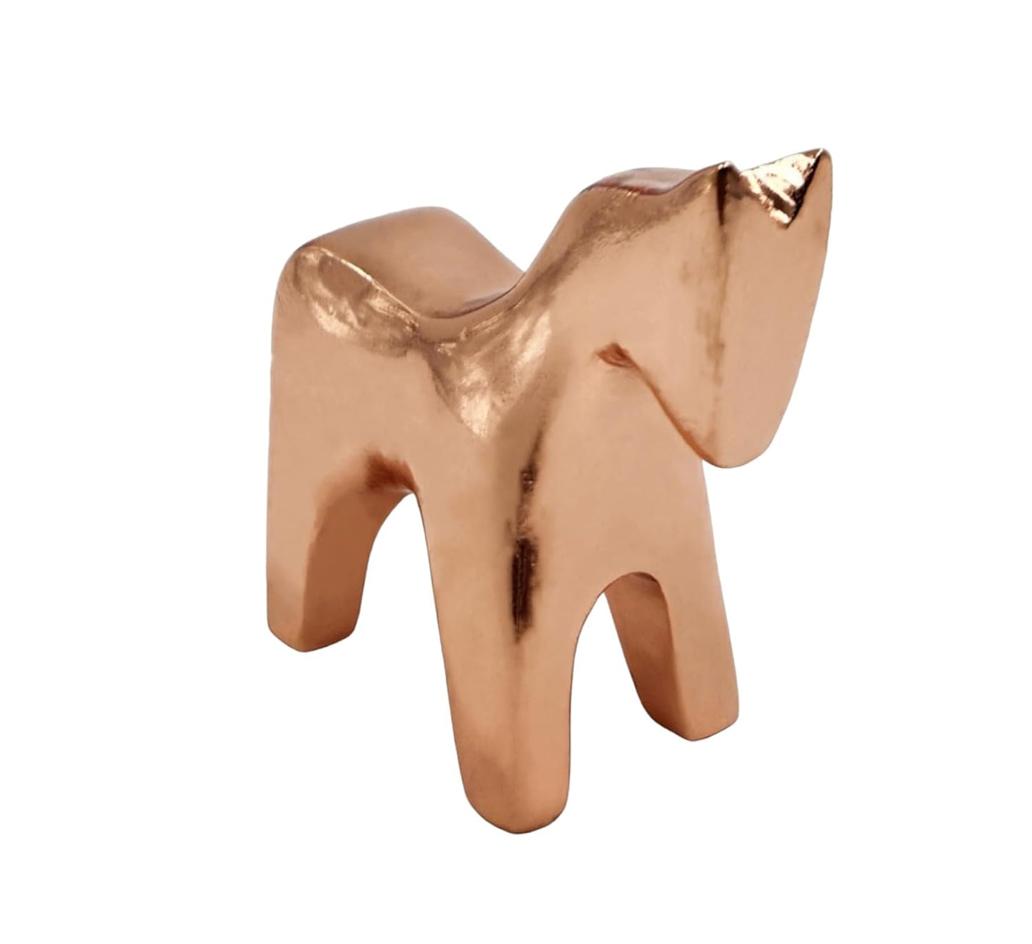 Rose Gold Finish Horse Statue, Horse Statuettes Home Decor,Showpiece Animal Figurines