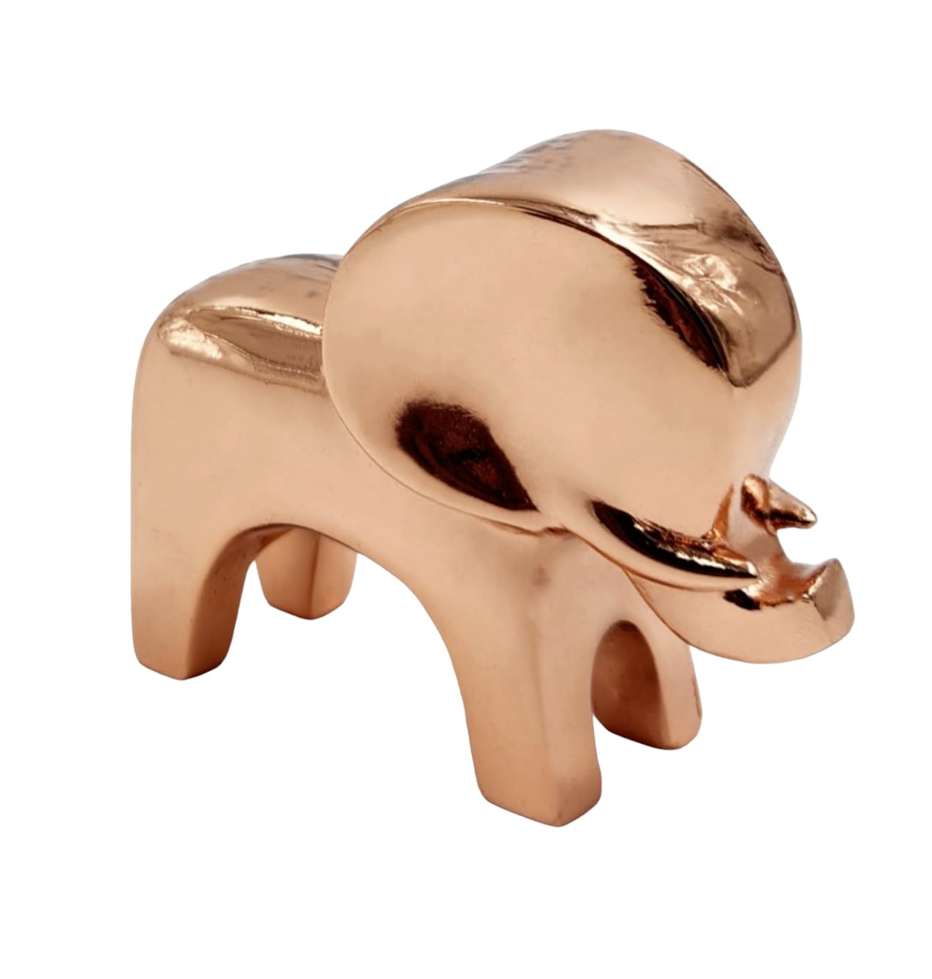 Rose Gold Finish Elephant Statue, Elephant Statuettes Home Decor,Showpiece Animal Figurines