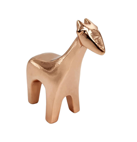 Rose Gold Finish Giraffe Statue, Giraffe Statuettes Decor,Showpiece Animal Figurines