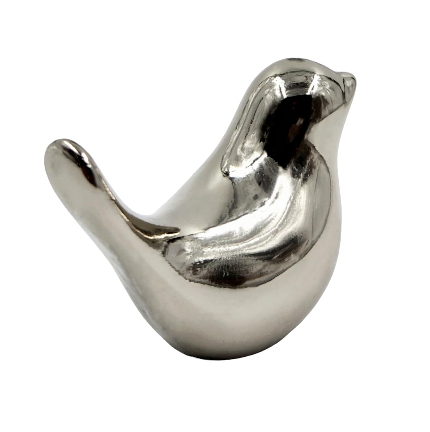 Steel Finish Sparrow Statue, Sparrow Statuettes Home Decor,Showpiece Animal Figurines