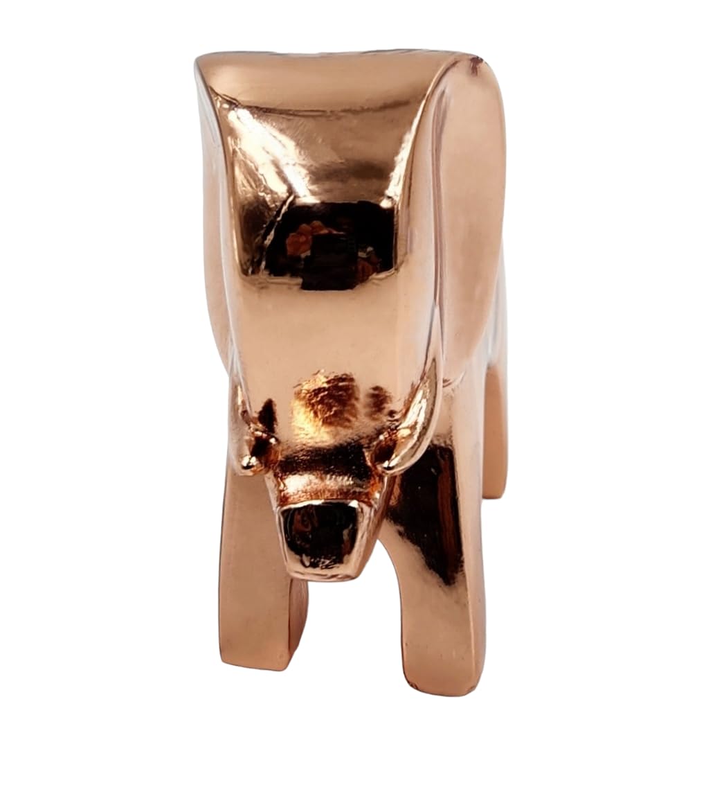 Rose Gold Finish Elephant Statue, Elephant Statuettes Home Decor,Showpiece Animal Figurines