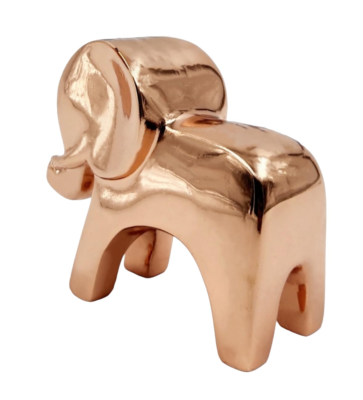 Rose Gold Finish Elephant Statue, Elephant Statuettes Home Decor,Showpiece Animal Figurines
