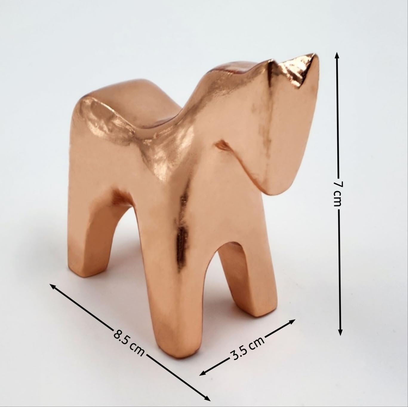 Rose Gold Finish Horse Statue, Horse Statuettes Home Decor,Showpiece Animal Figurines