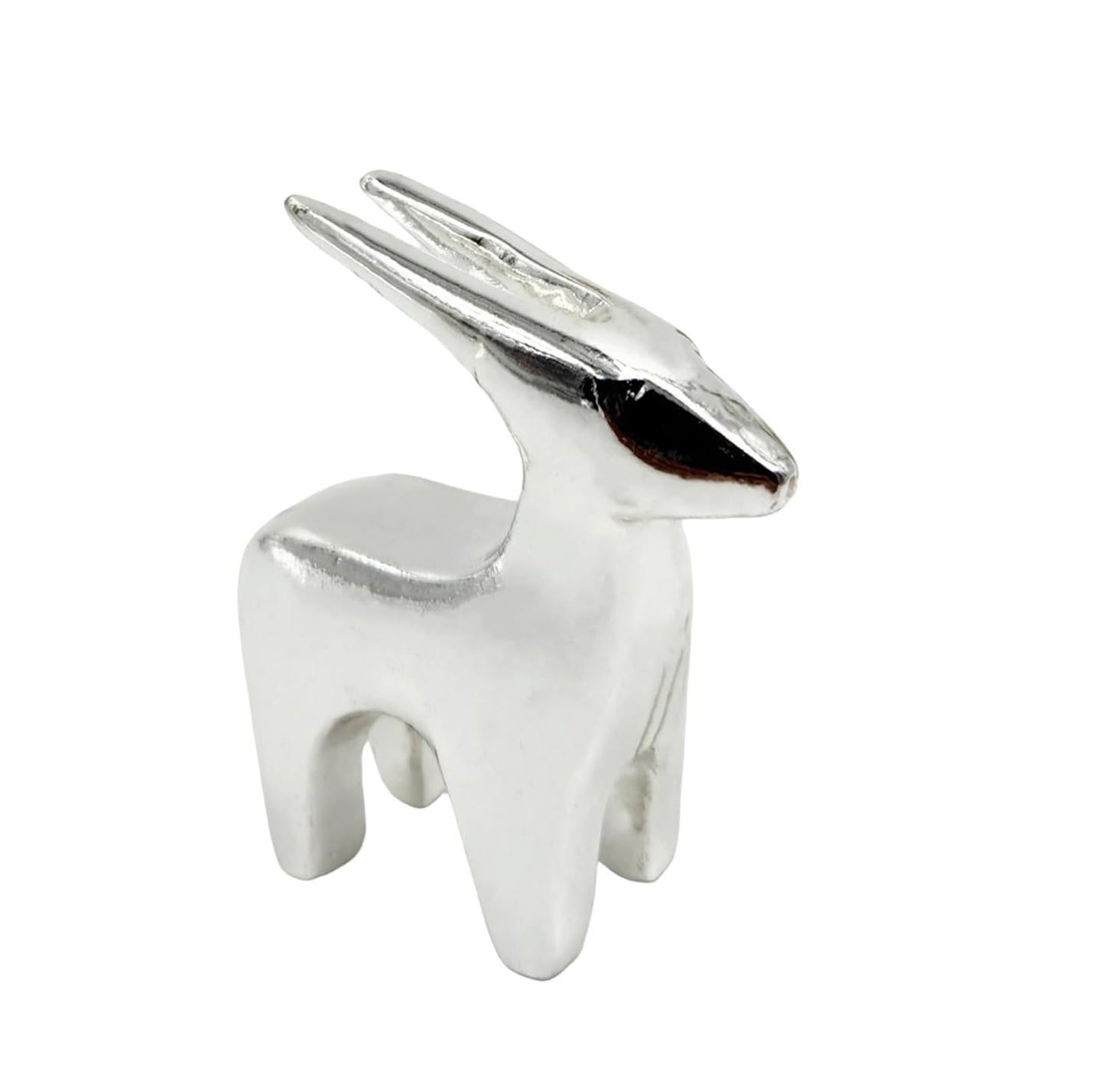 Pure Silver Plated Resin Deer Statue, Deer Statuettes Home Decor,Showpiece Animal Figurines Hiran