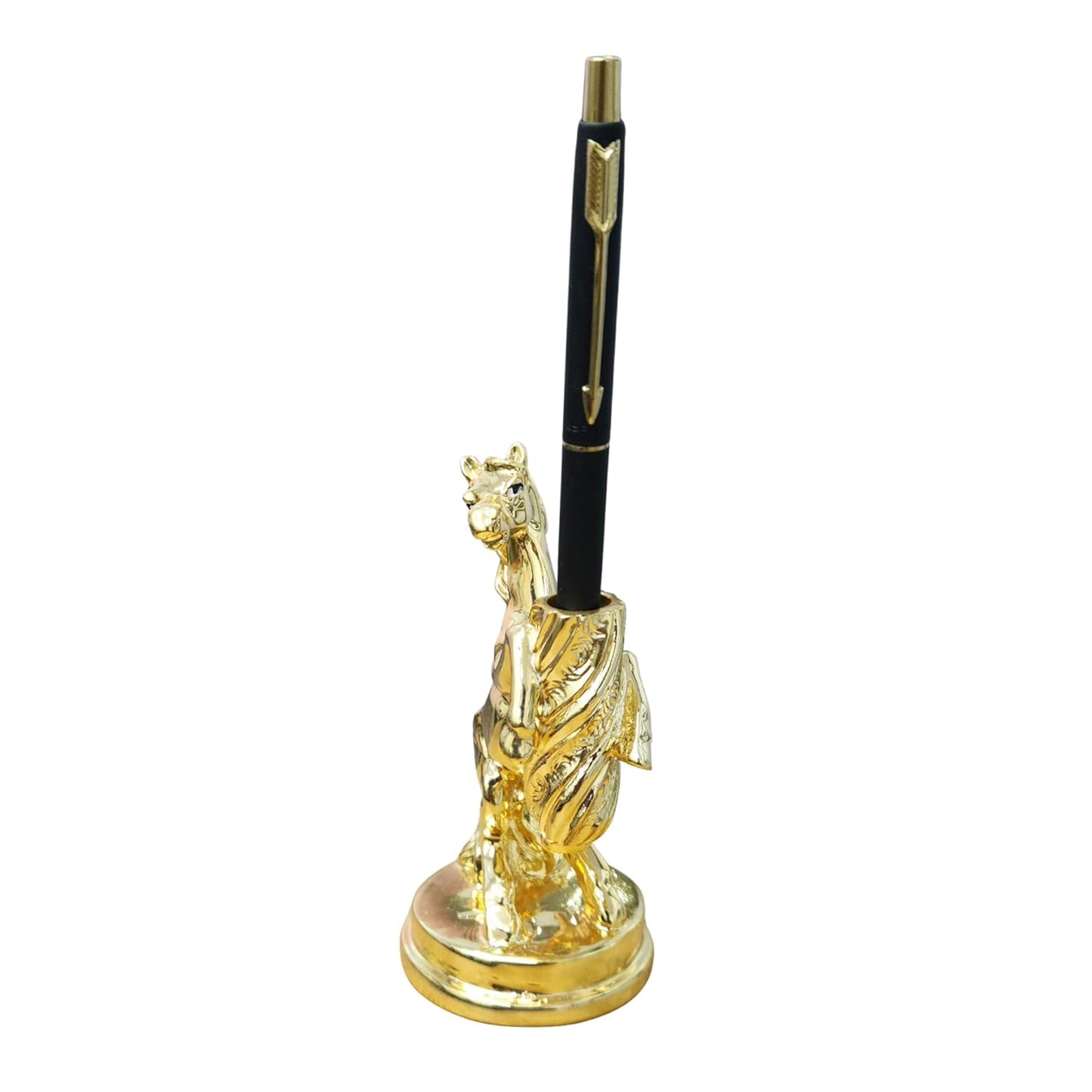 24K Gold Plated Horse Pen Holder