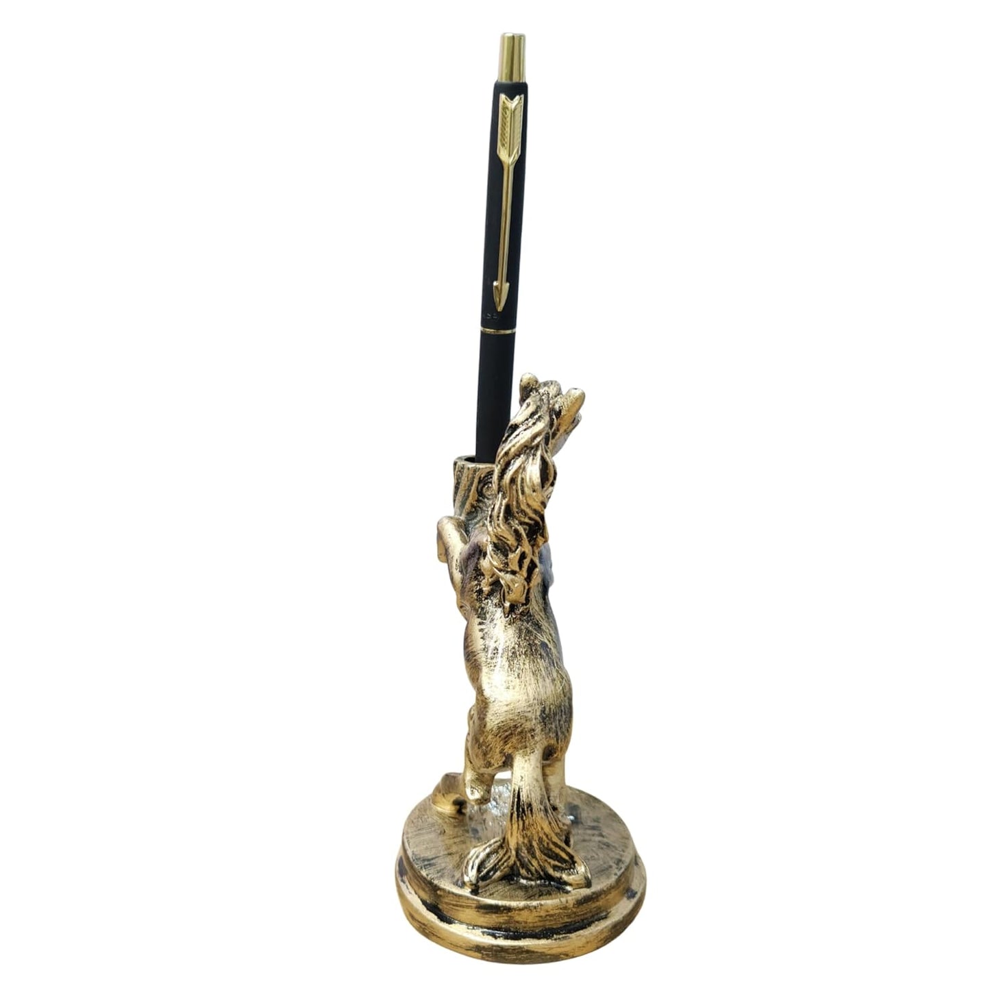 Horse Pen Holder (Gold Antique)
