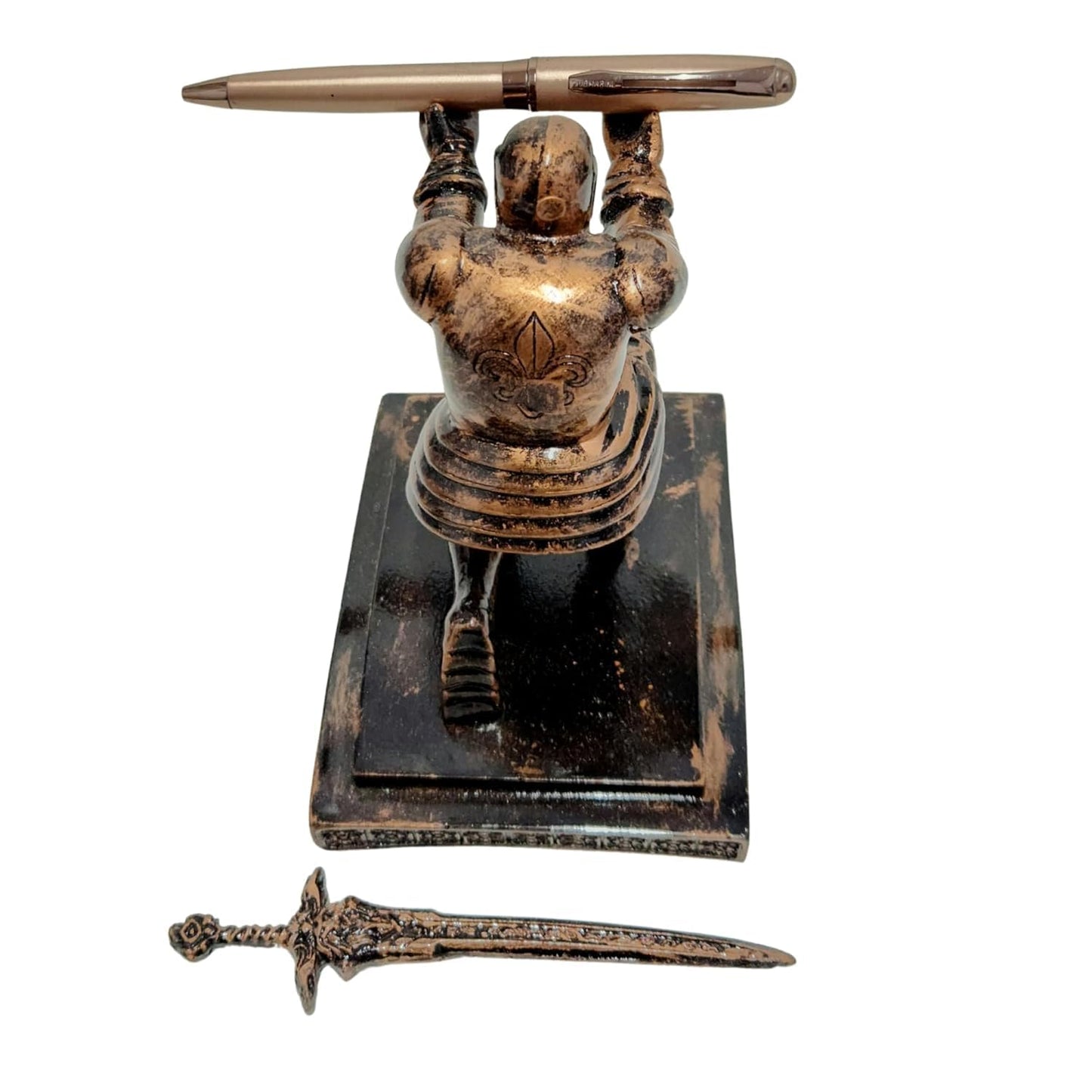 ARNAVIRA Warrior Knight Pen Holder/Soldier Pen Holder(Copper Antique)