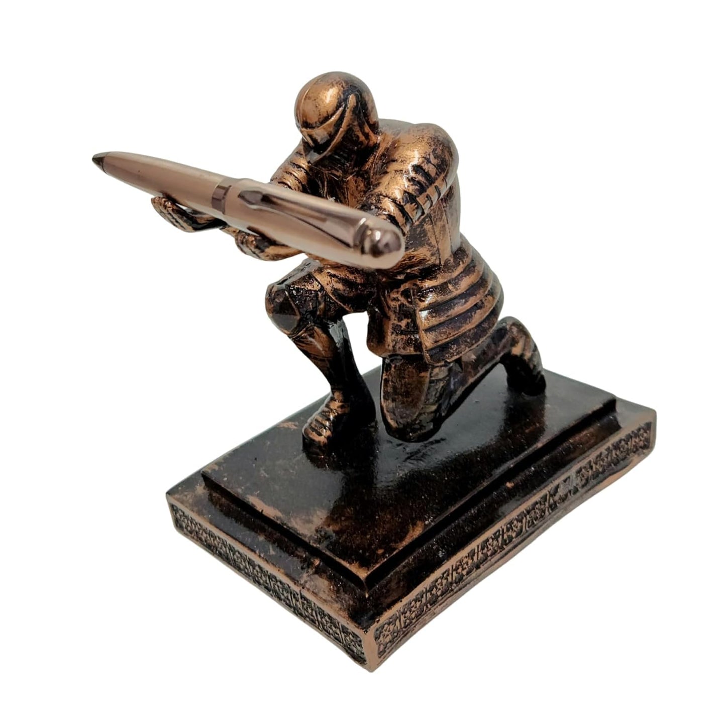 ARNAVIRA Warrior Knight Pen Holder/Soldier Pen Holder(Copper Antique)