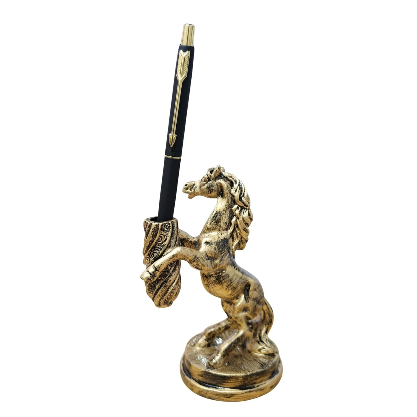 Horse Pen Holder (Gold Antique)