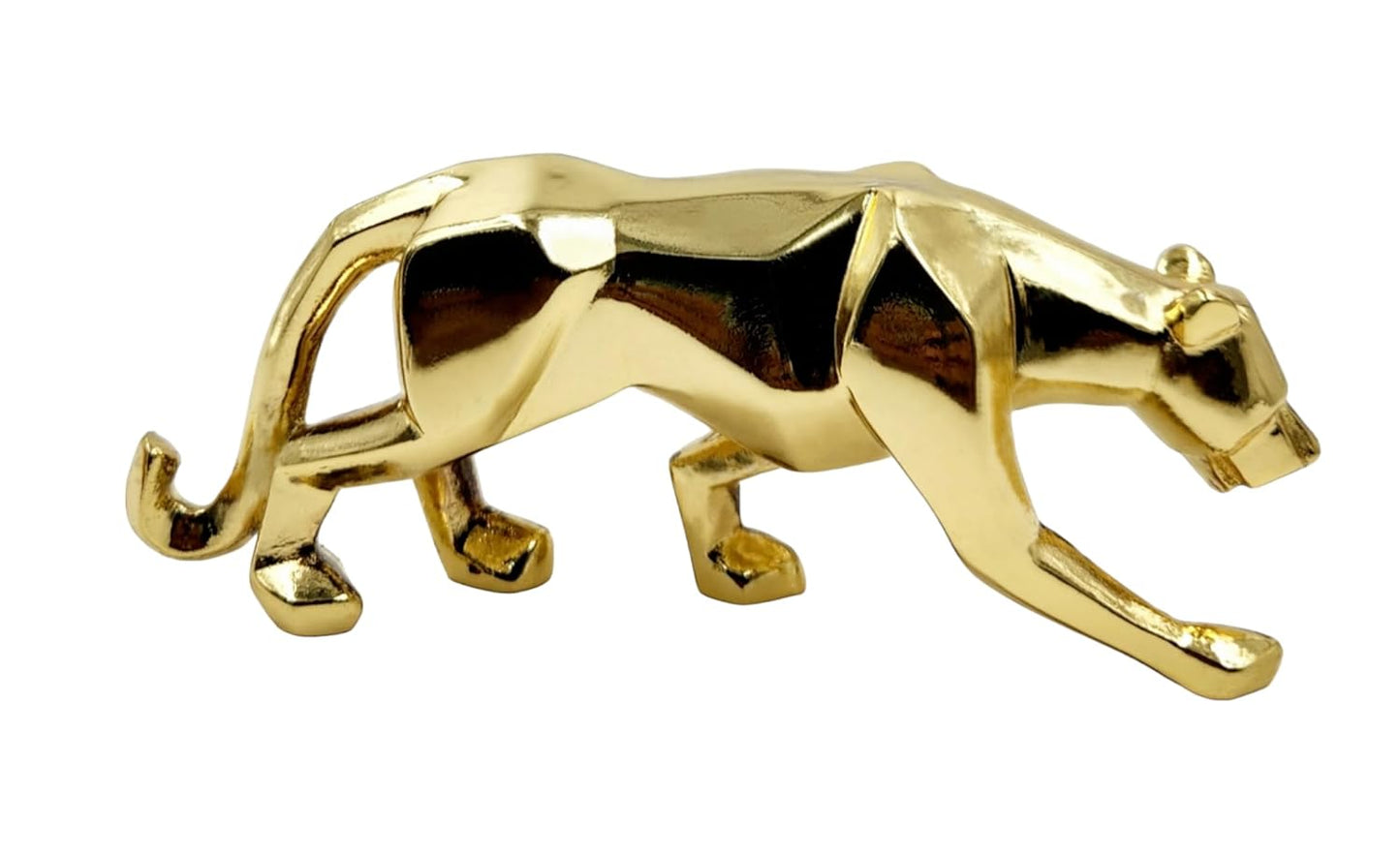 24 Kart Gold Plated Panther Statue, Panther Statuettes Home Decor,Showpiece Animal Figurines