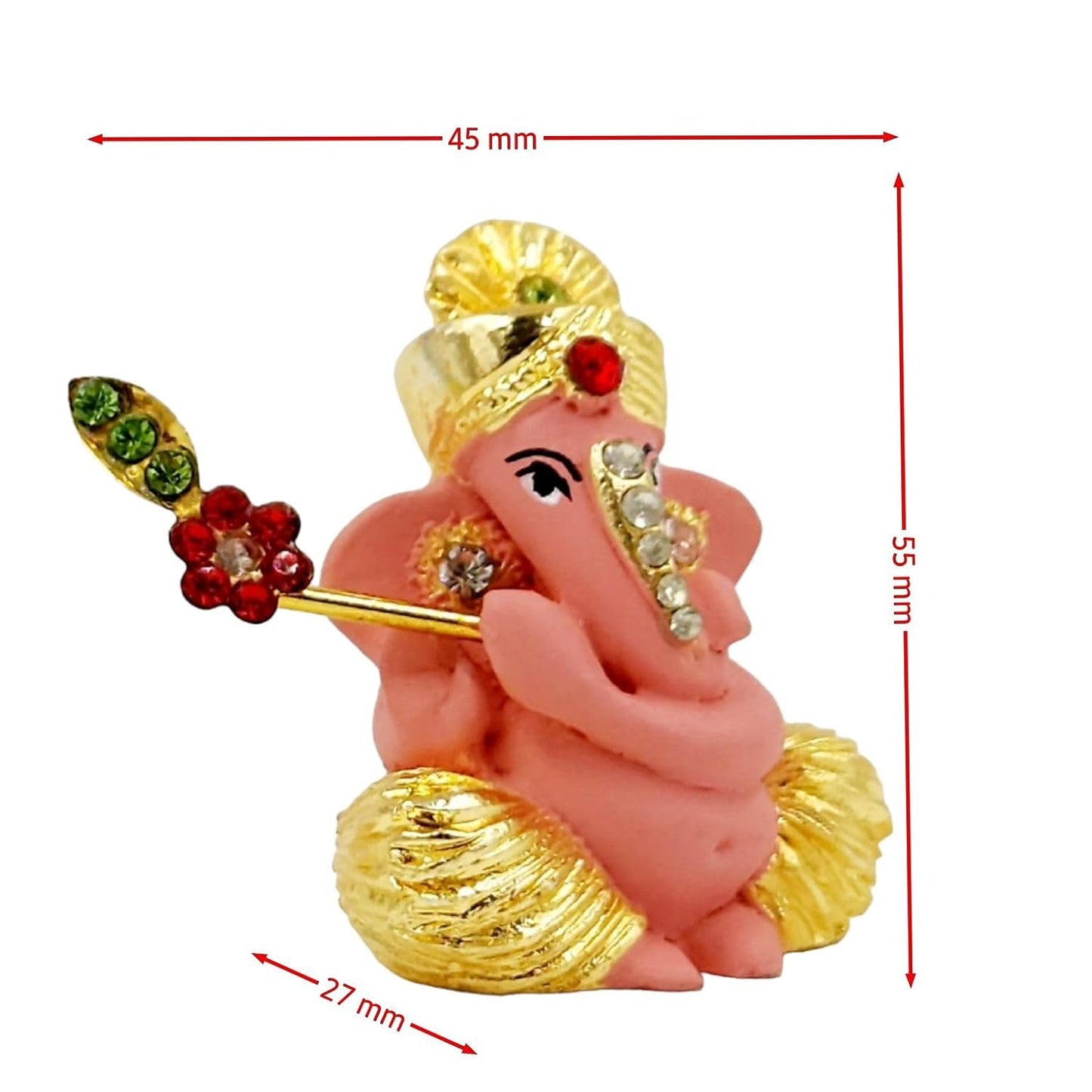 Gold Plated Bansuri Ganesha