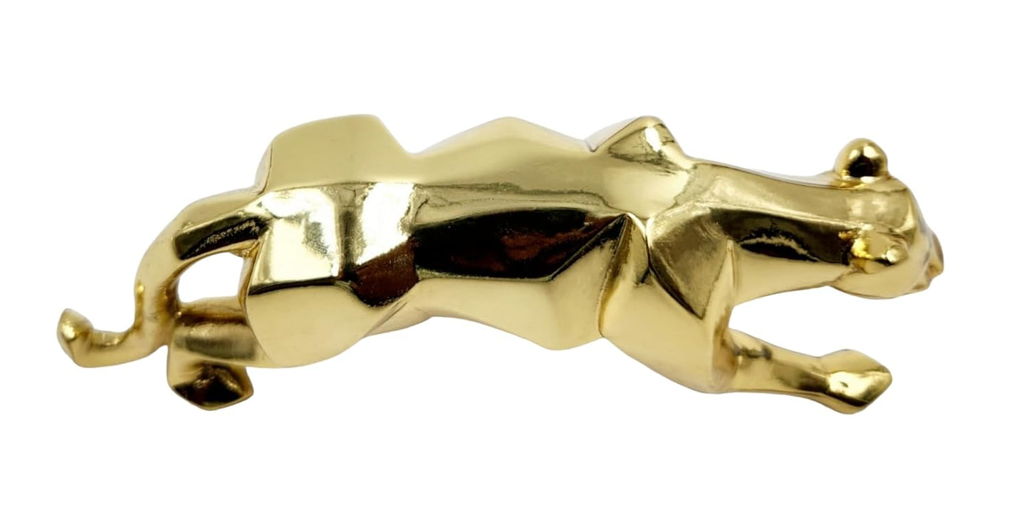 24 Kart Gold Plated Panther Statue, Panther Statuettes Home Decor,Showpiece Animal Figurines
