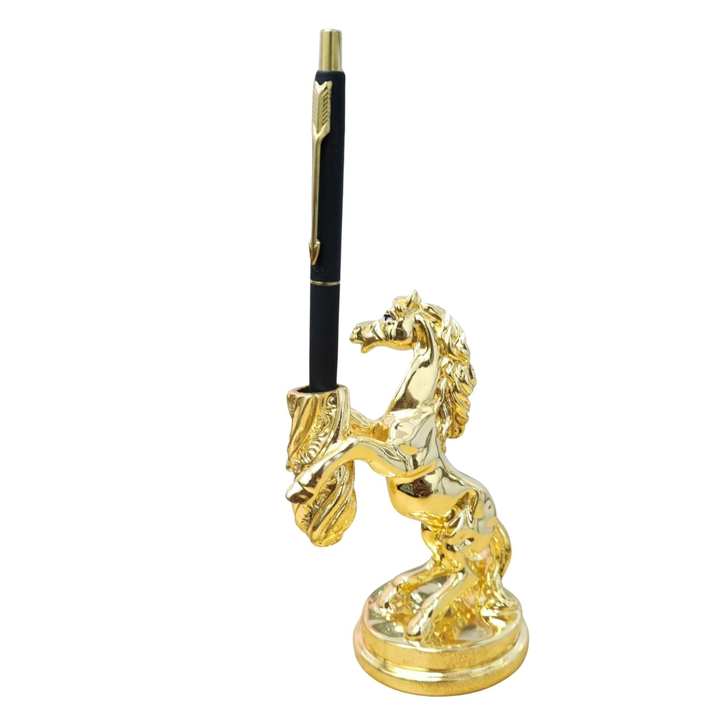 24K Gold Plated Horse Pen Holder