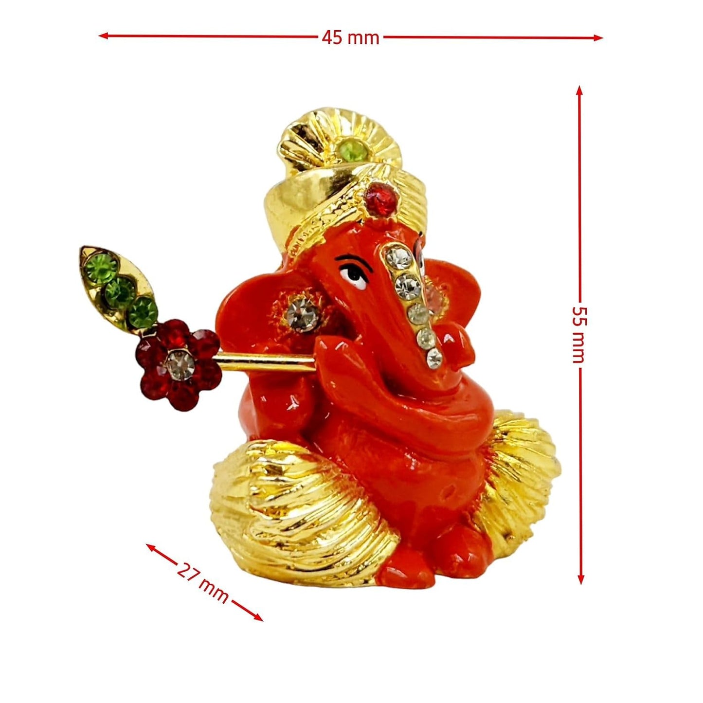Gold Plated Bansuri Ganesha
