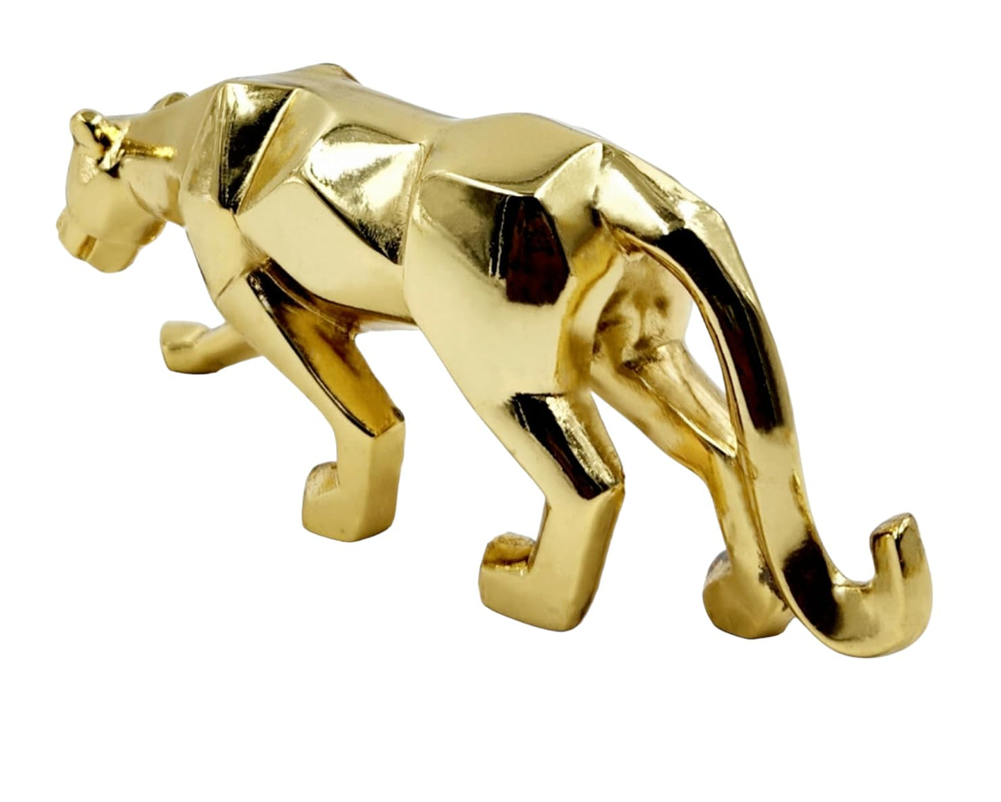 24 Kart Gold Plated Panther Statue, Panther Statuettes Home Decor,Showpiece Animal Figurines