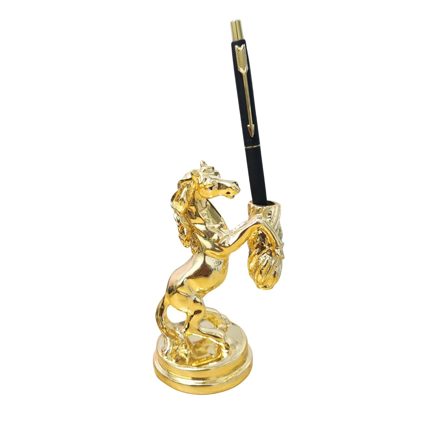 24K Gold Plated Horse Pen Holder