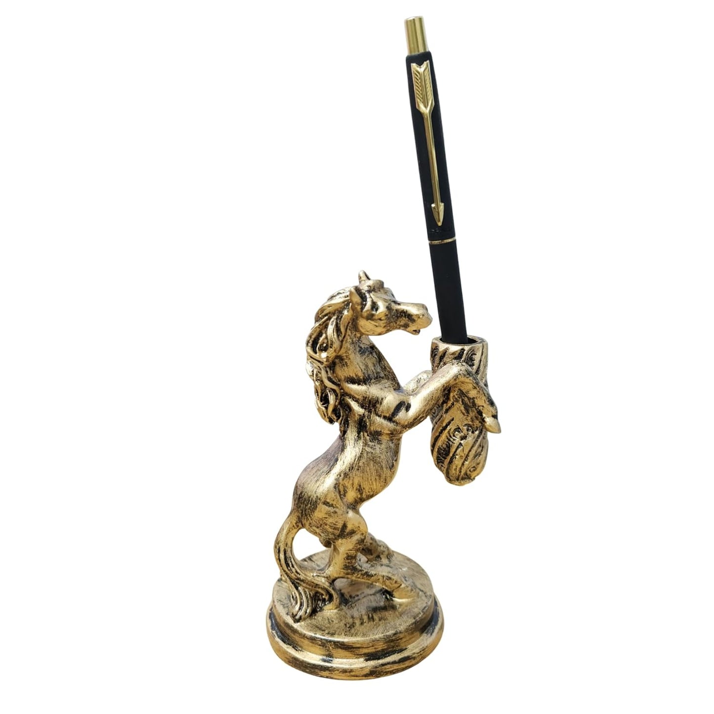 Horse Pen Holder (Gold Antique)
