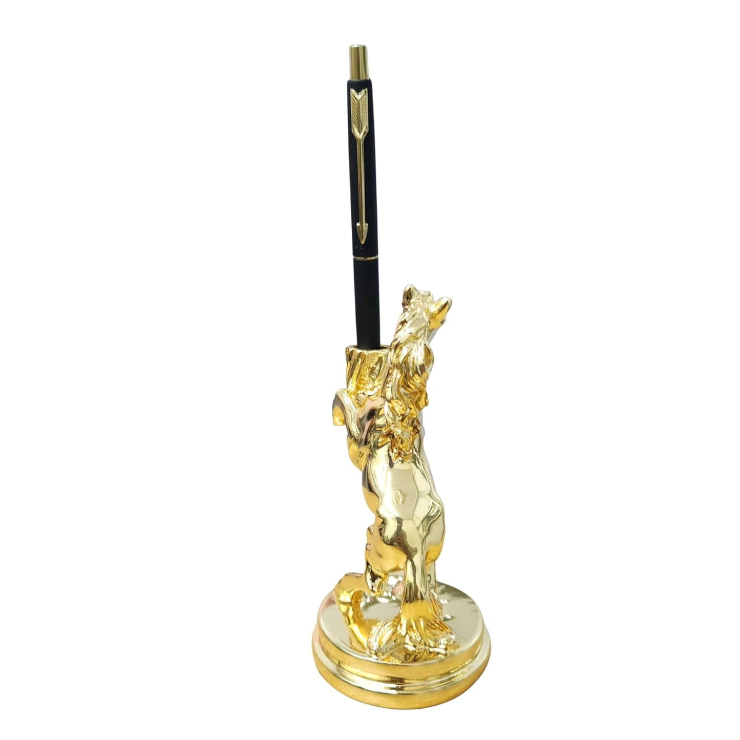 24K Gold Plated Horse Pen Holder