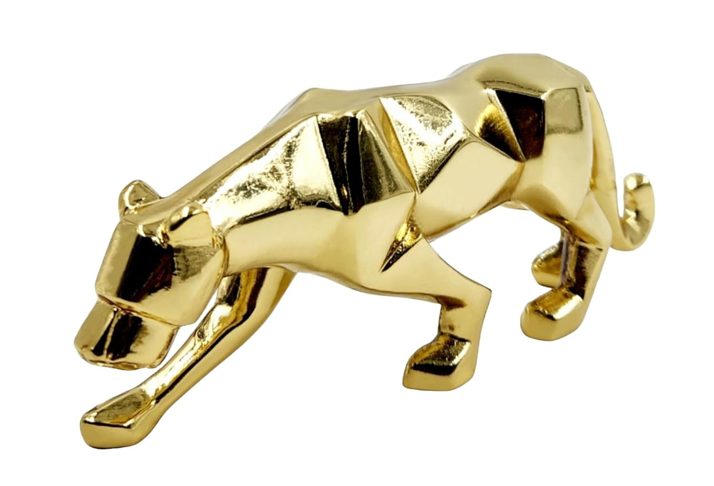 24 Kart Gold Plated Panther Statue, Panther Statuettes Home Decor,Showpiece Animal Figurines