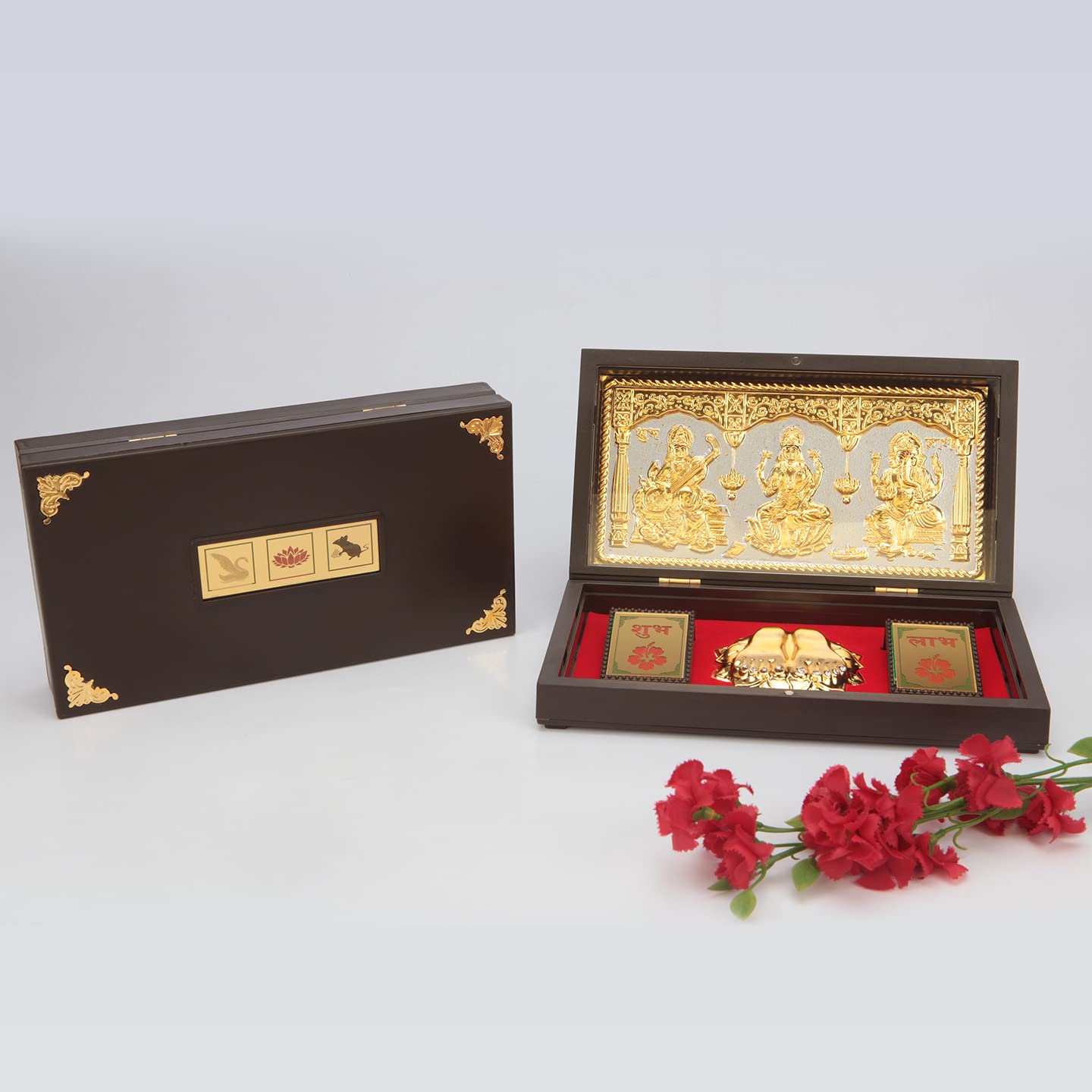 Laxmi Saraswati Ganpati with Charan Paduka