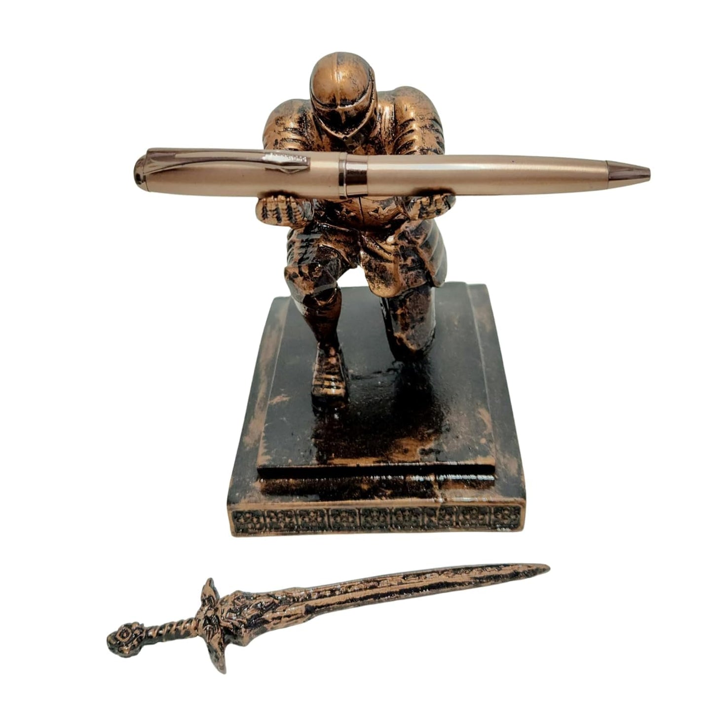 ARNAVIRA Warrior Knight Pen Holder/Soldier Pen Holder(Copper Antique)