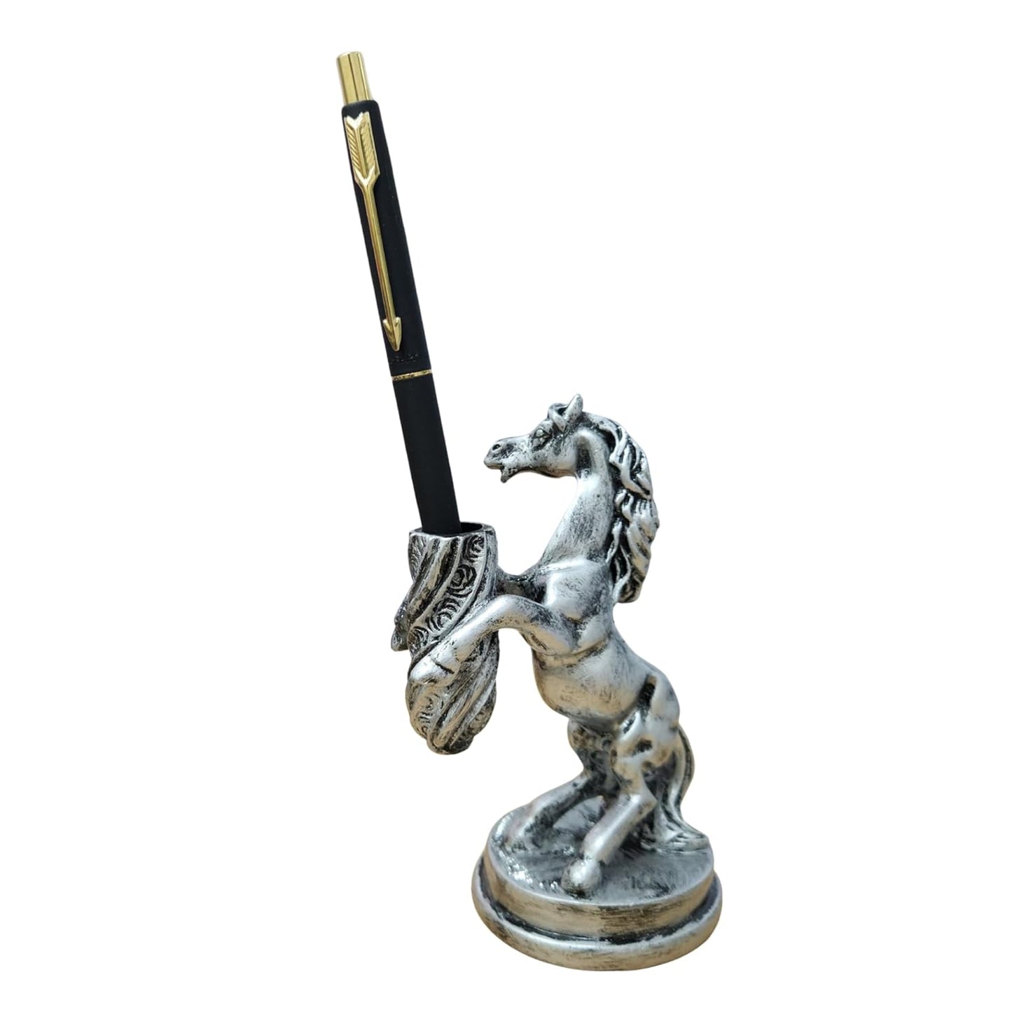 Horse Pen Holder (Silver Antique)