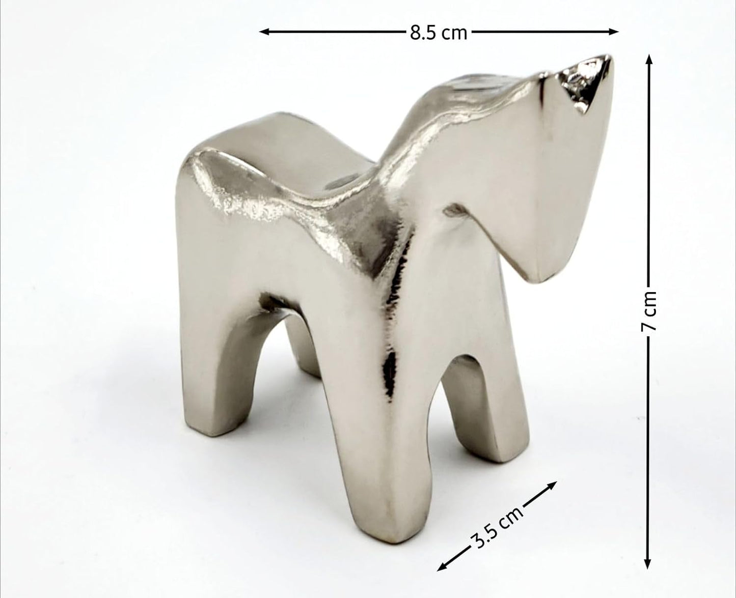 Steel Finish Nickel Plated Resin Horse Statue Home Decor,Showpiece Animal Figurines