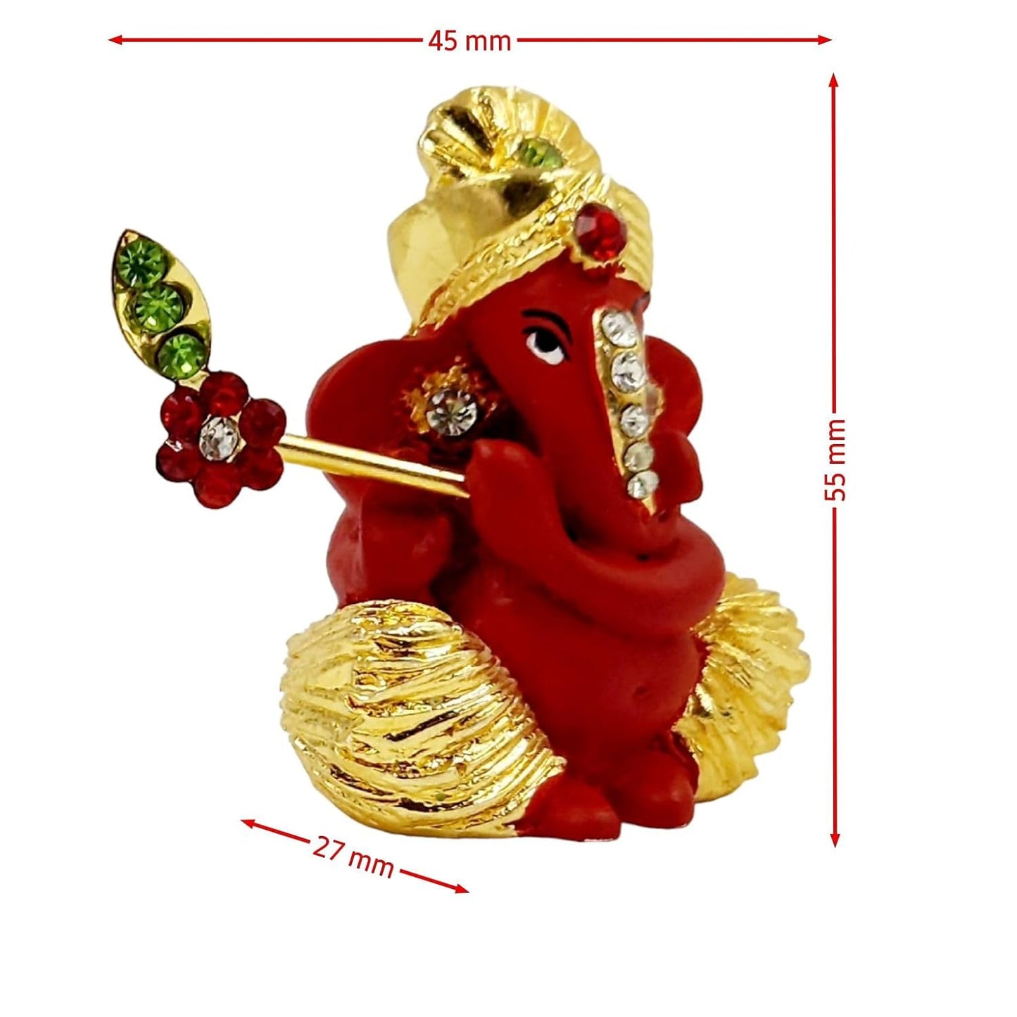 Gold Plated Bansuri Ganesha